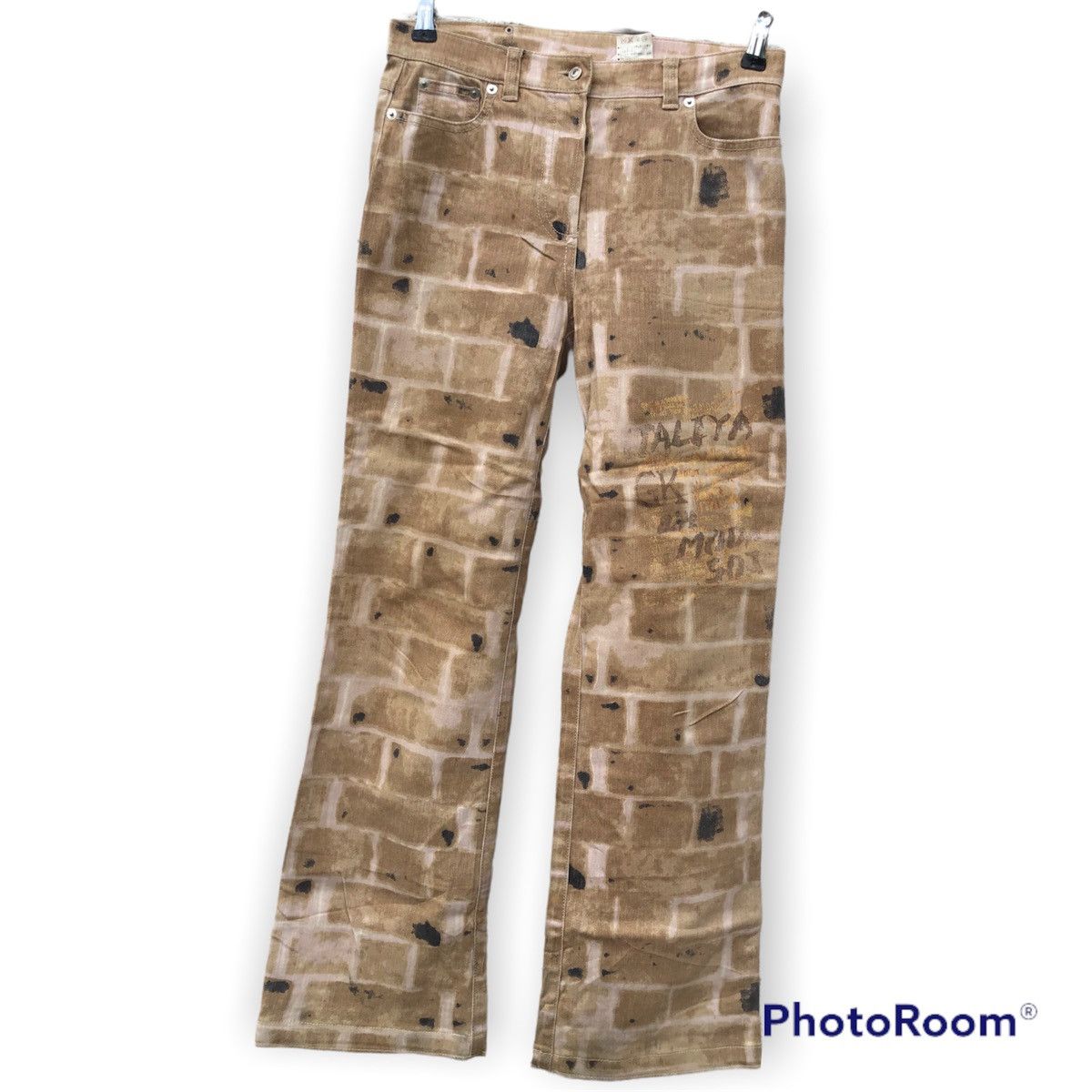 Designer Flared GK Italian Pants Ladies Size 28" / US 6 / IT 42 - 1 Thumbnail