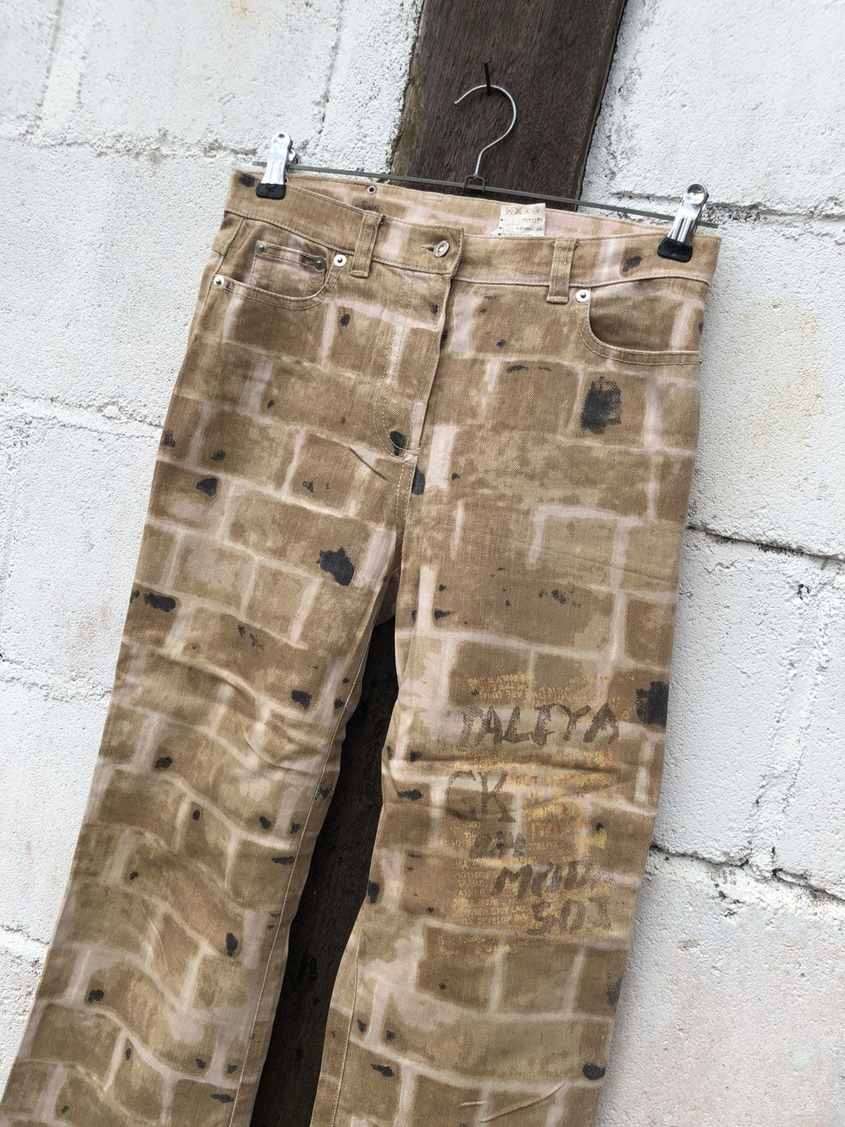 Designer Flared GK Italian Pants Ladies Size 28" / US 6 / IT 42 - 3 Thumbnail