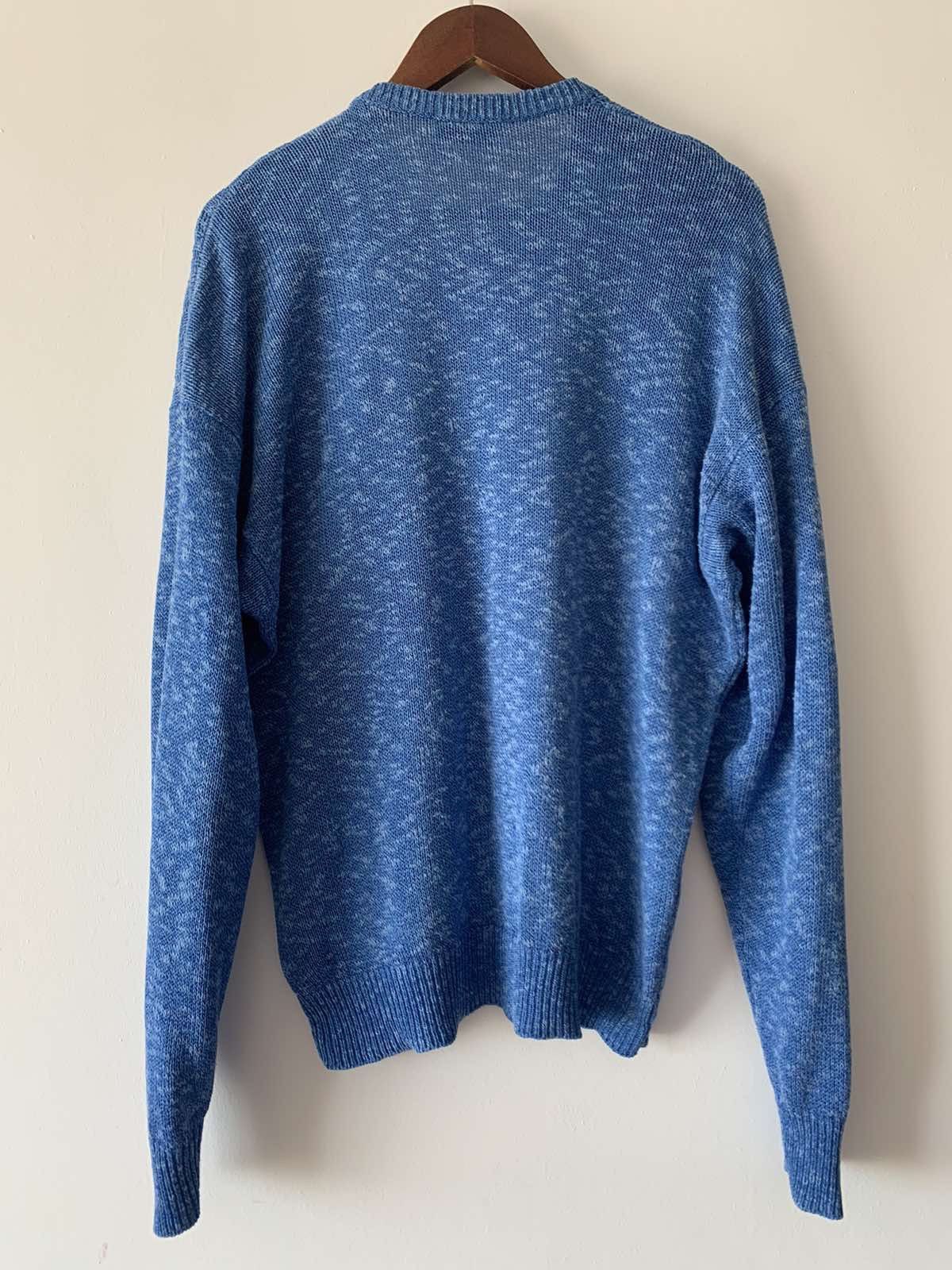 Yves Saint Laurent 🔥 Vintage Yves Saint Laurent Knit Blue Sweater Size US L / EU 52-54 / 3 - 2 Thumbnail