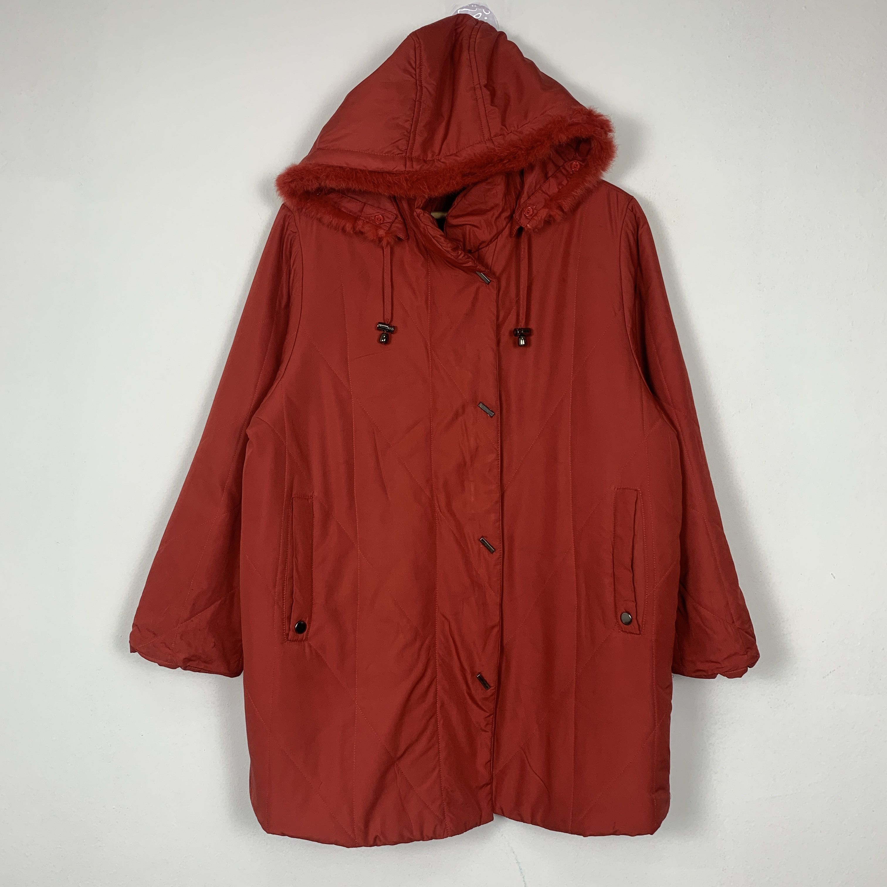 image of Vintage Hoodie Zip Up Jacket in Red, Men's (Size Small)