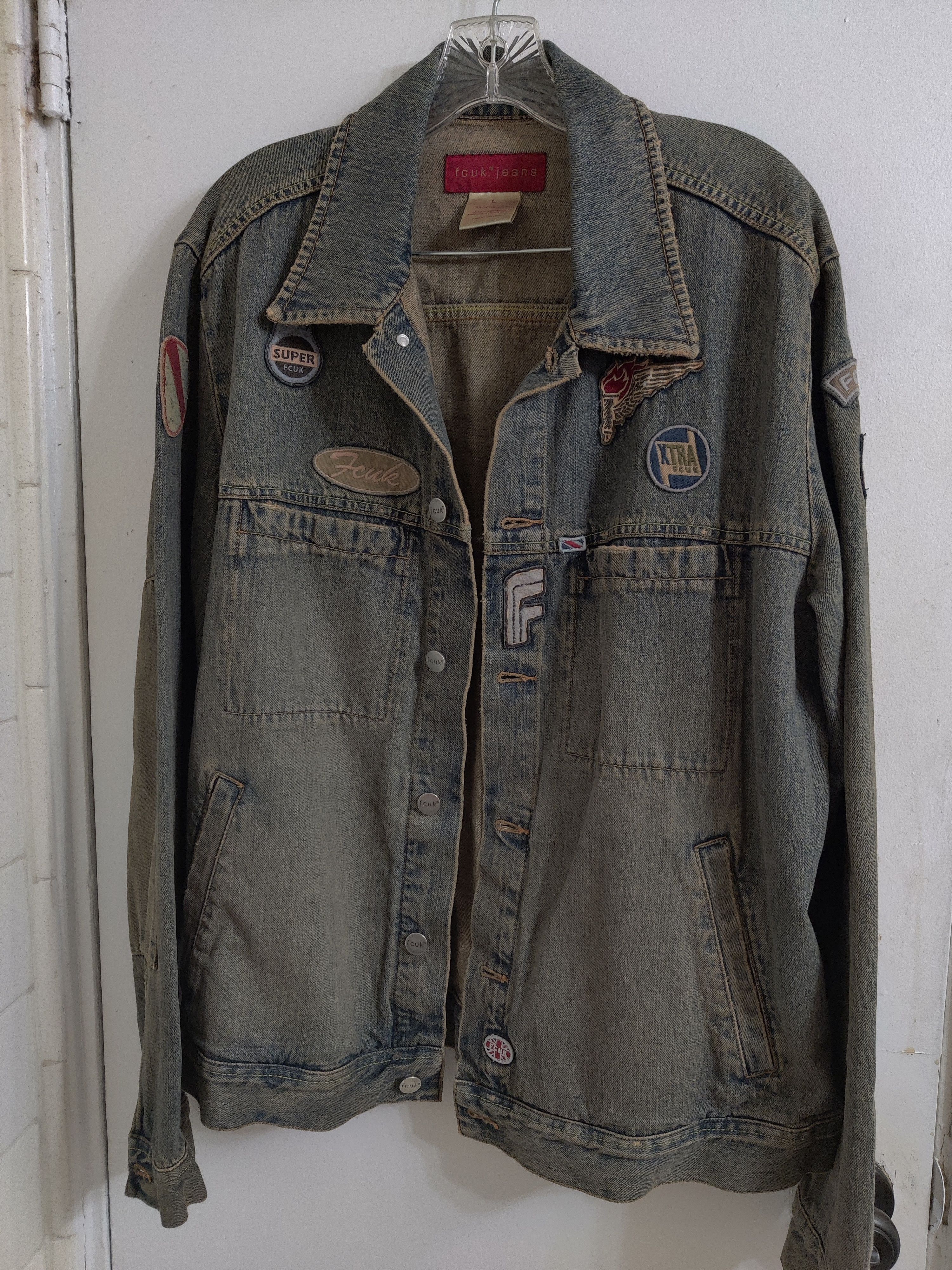 Fcuk Fuck denim jacket Large 2000s millenium | Grailed