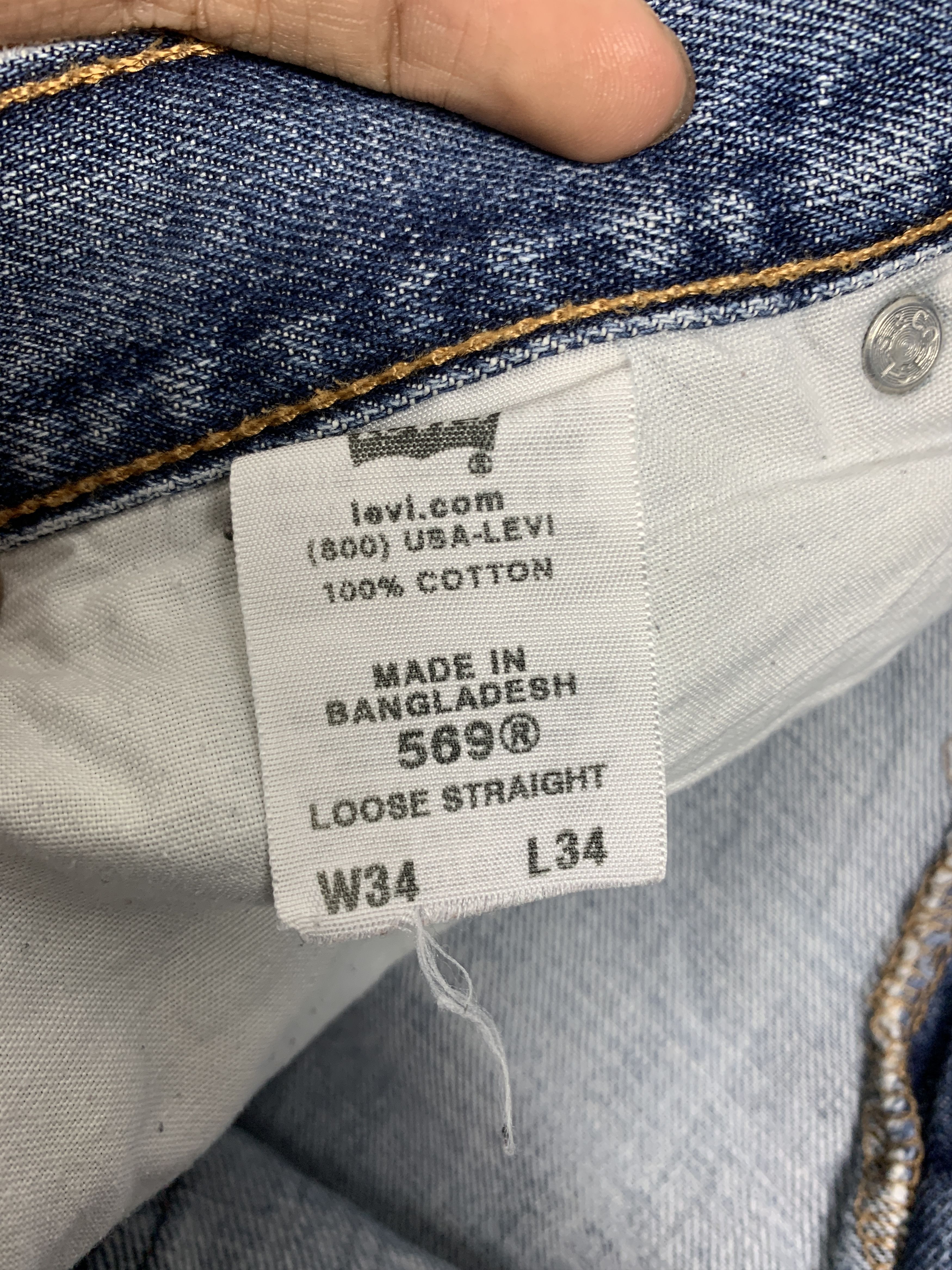 Levi's Vintage LEVI'S 569 Straight Cut Faded Mid Wash Jeans Size US 36 / EU 52 - 10 Thumbnail