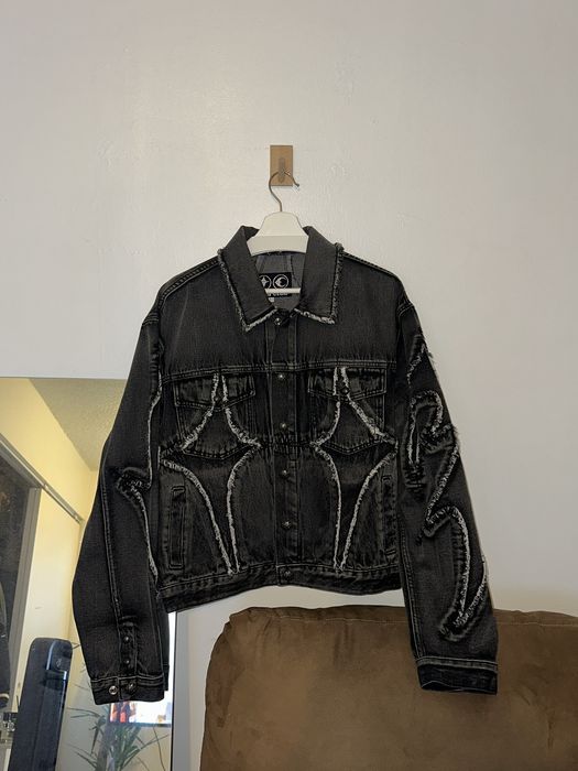 Designer Thug Club Denim Tribal Jacket Black L | Grailed