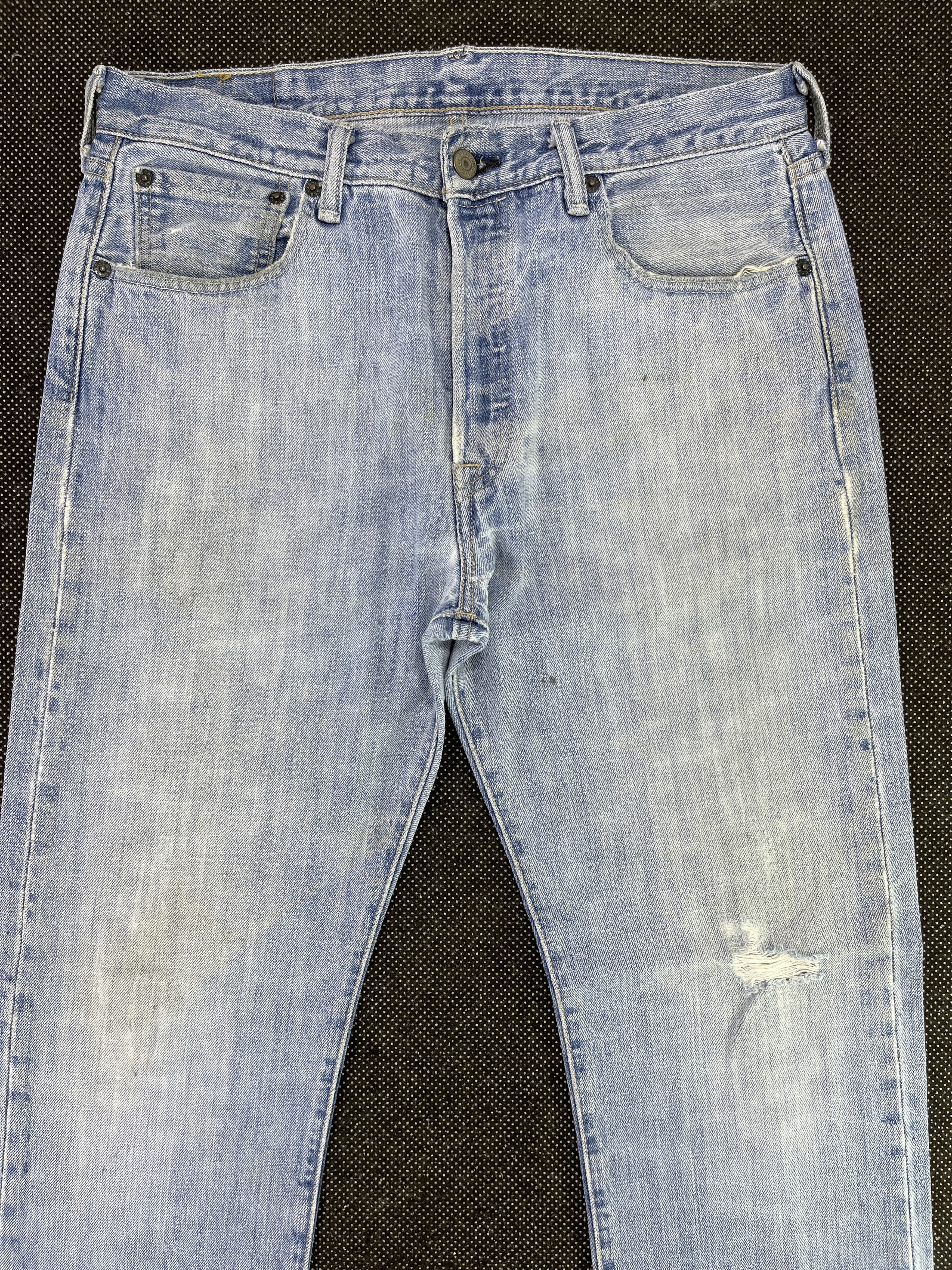 Levi's Vintage Levis 501 Light Wash Jeans - J277 Size US 34 / EU 50 - 3 Thumbnail