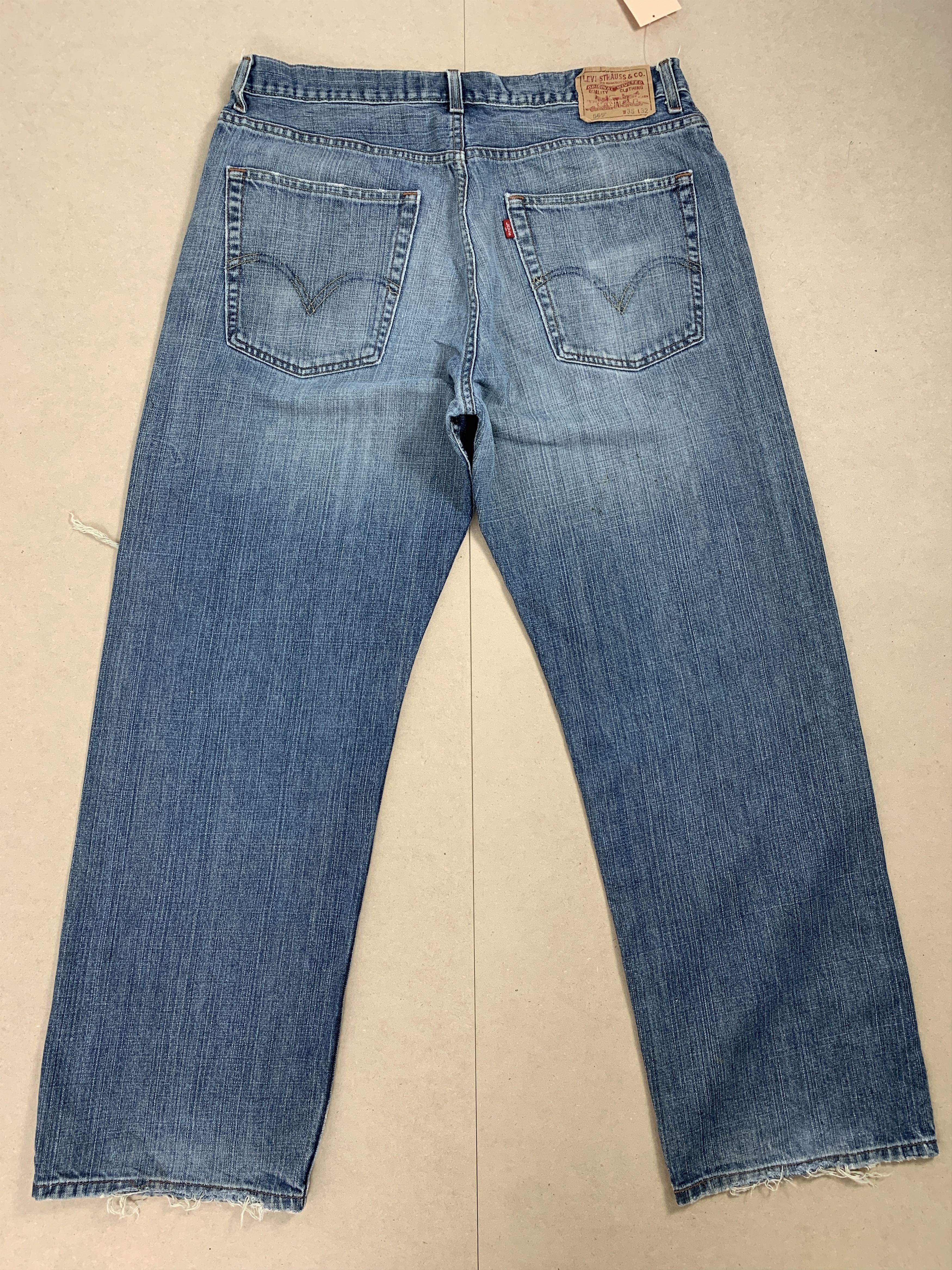Levi's Vintage LEVI'S 569 Distressed Straight Mid Wash Jeans Size US 36 / EU 52 - 8 Thumbnail