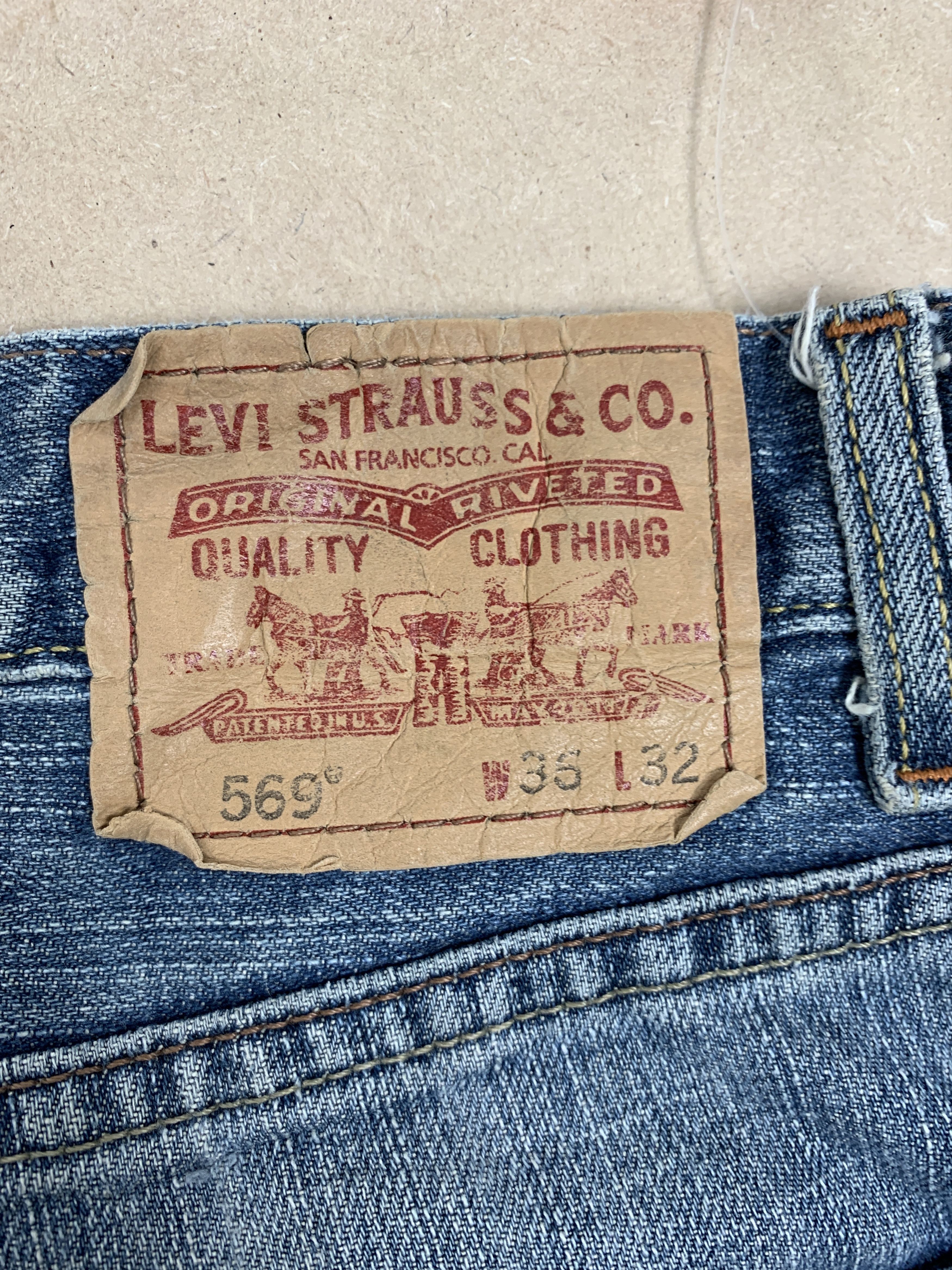 Levi's Vintage LEVI'S 569 Distressed Straight Mid Wash Jeans Size US 36 / EU 52 - 10 Thumbnail