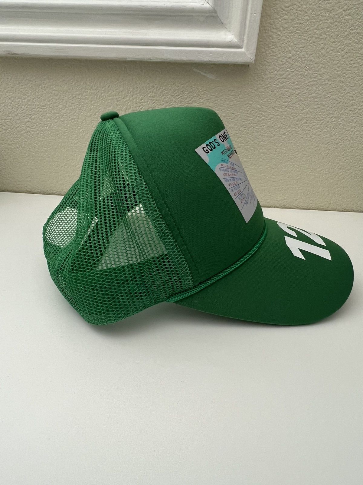 RRR-123 RRR-123 God’s One Way For All Green Trucker Hat Size ONE SIZE - 3 Thumbnail