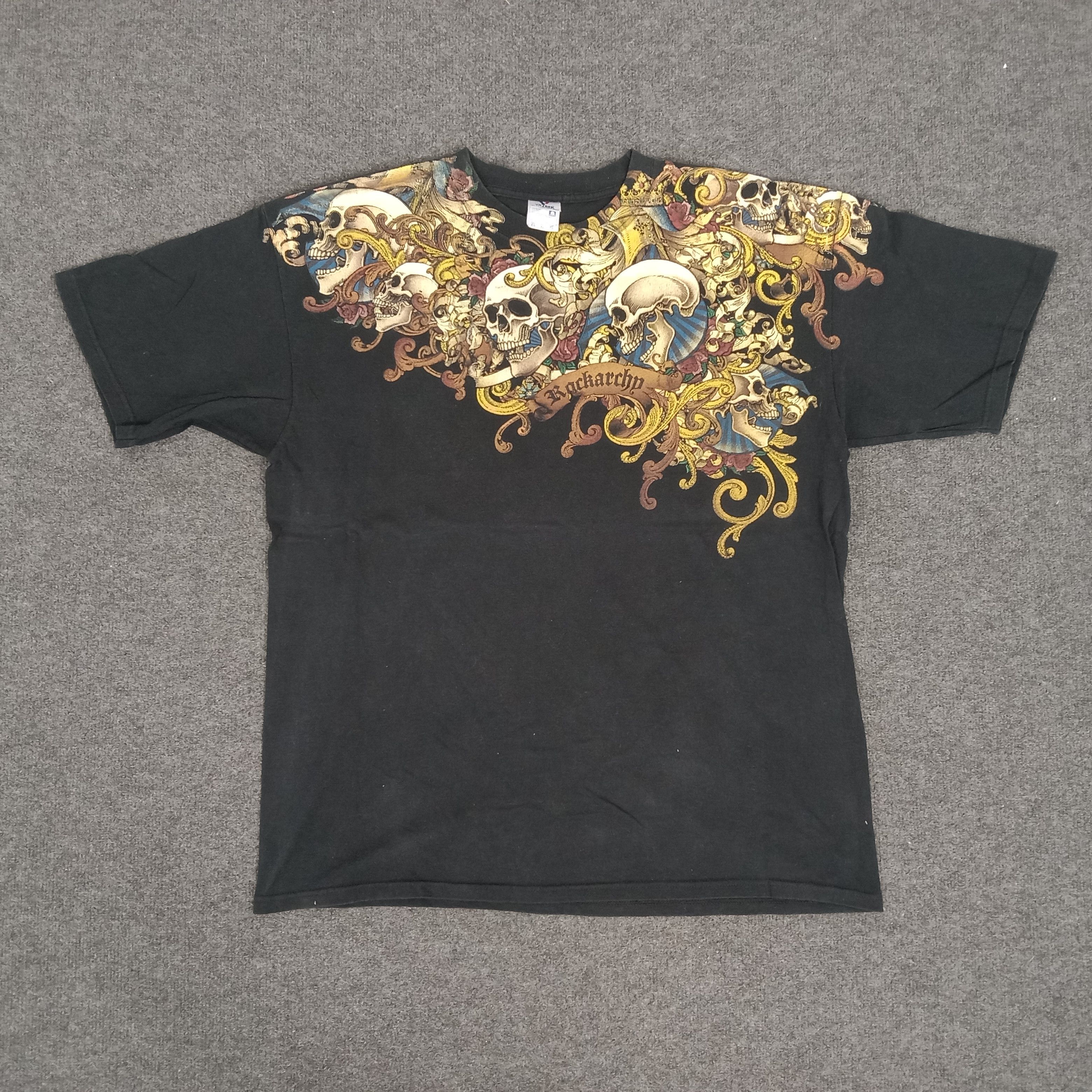 Vintage Rockarchn Skull Japanese Art Horror Style Tshirt Size US XL / EU 56 / 4 - 1 Thumbnail