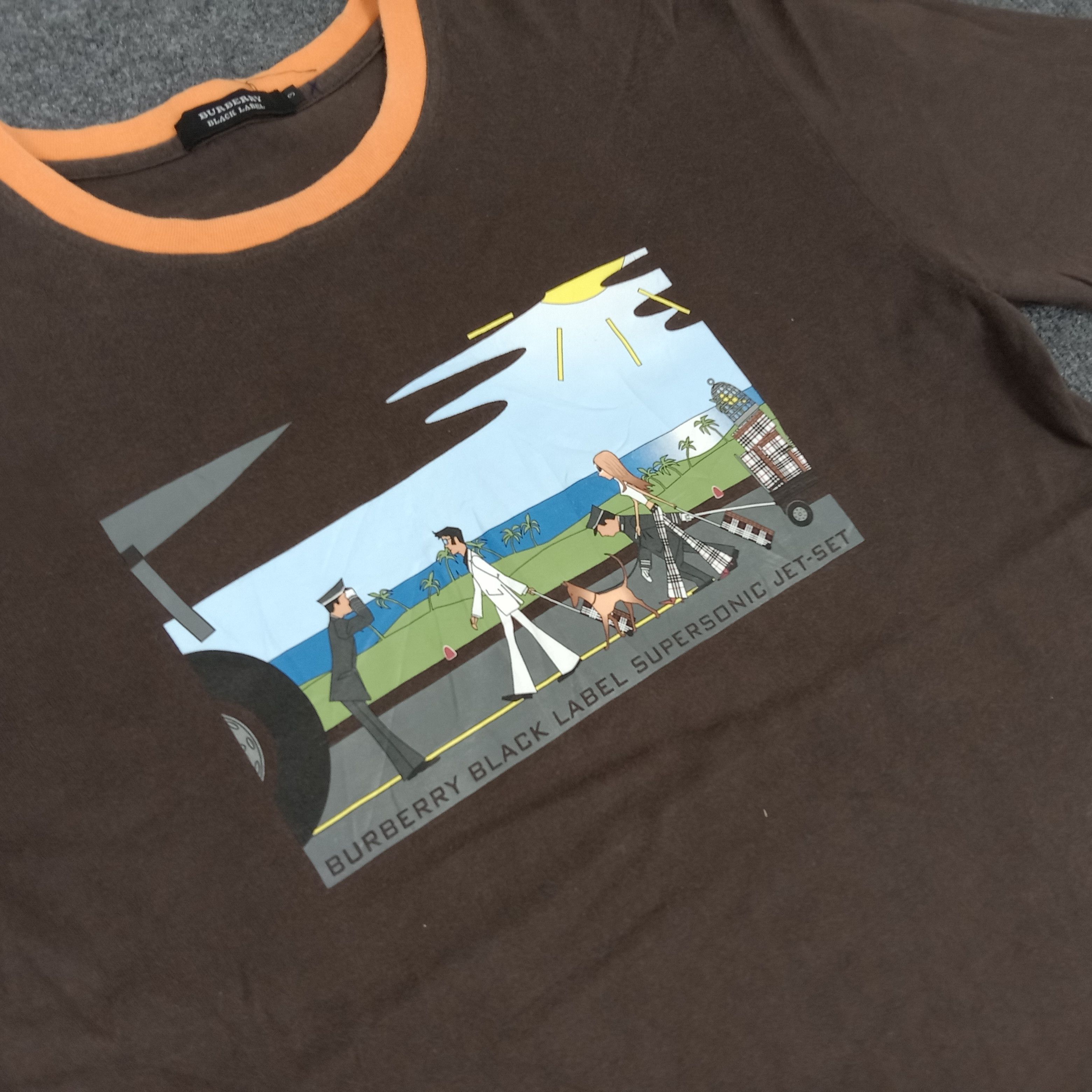 Burberry × Vintage Burberry Black Label Supersonic Jet-Set Tshirt Size US M / EU 48-50 / 2 - 2 Thumbnail