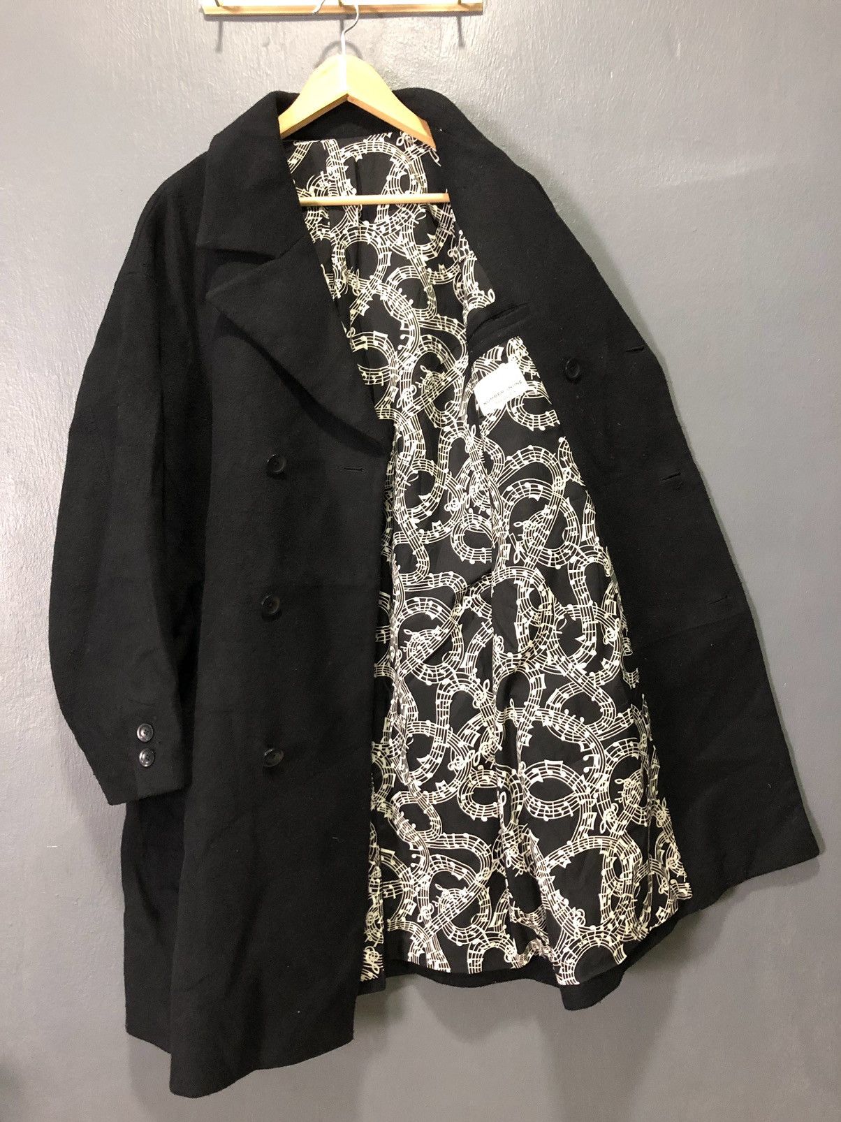 Number (N)ine AW06 Noir Runway Leather Wool Hybrid Trench
