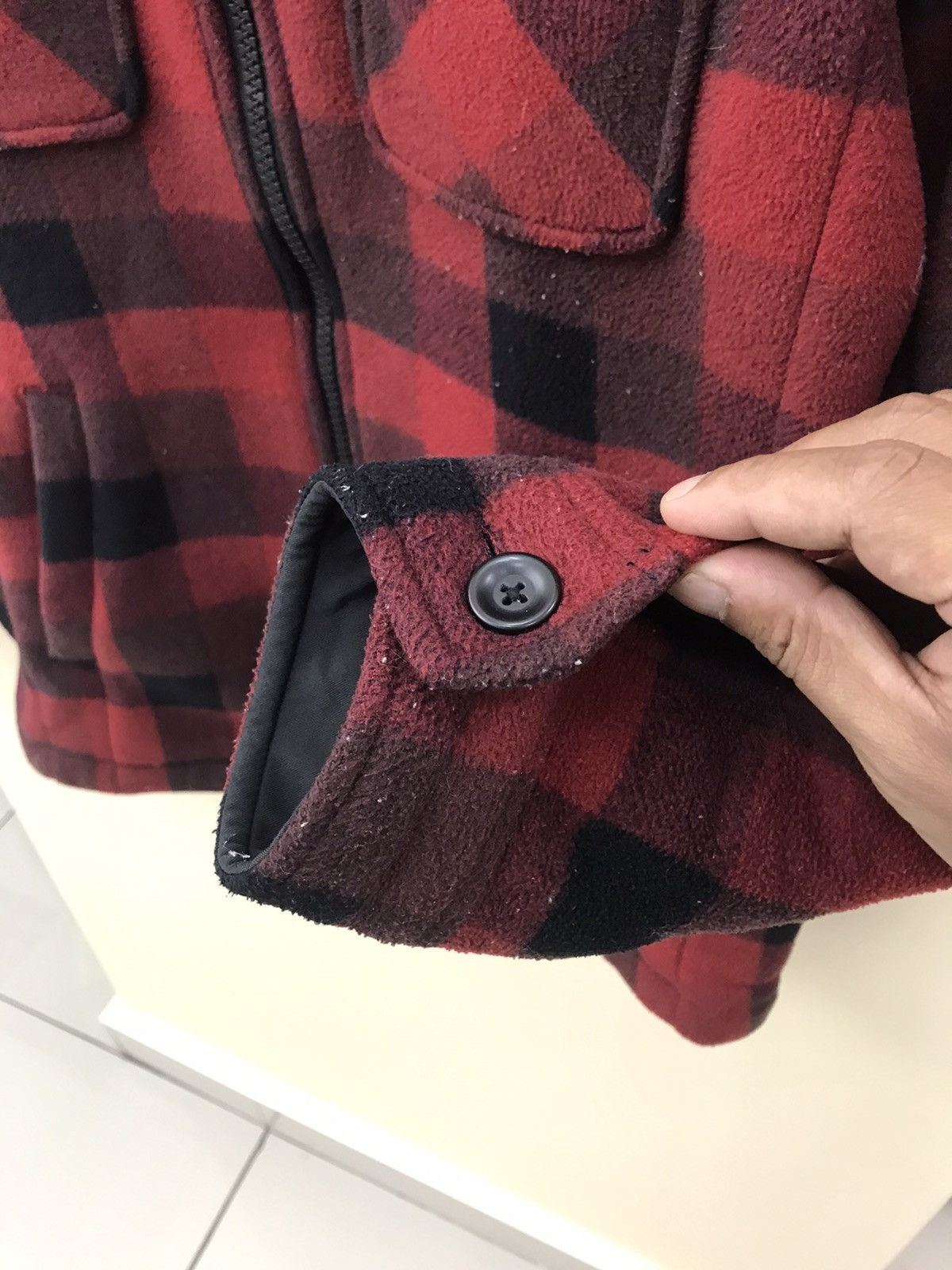 Uniqlo Uniqlo X Boa Fleece Checkered Zipper Jacket Size US L / EU 52-54 / 3 - 11 Thumbnail