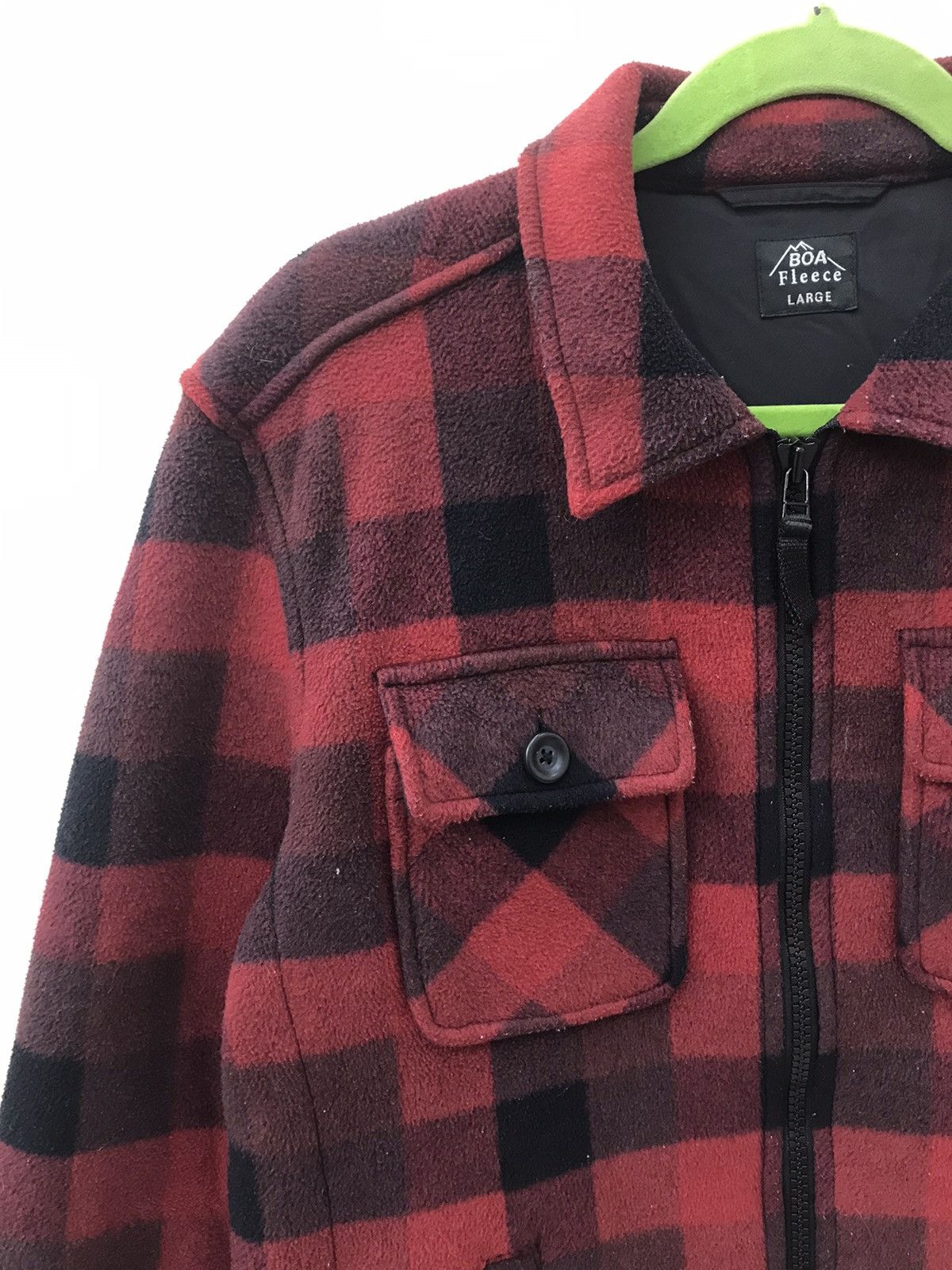 Uniqlo Uniqlo X Boa Fleece Checkered Zipper Jacket Size US L / EU 52-54 / 3 - 8 Thumbnail