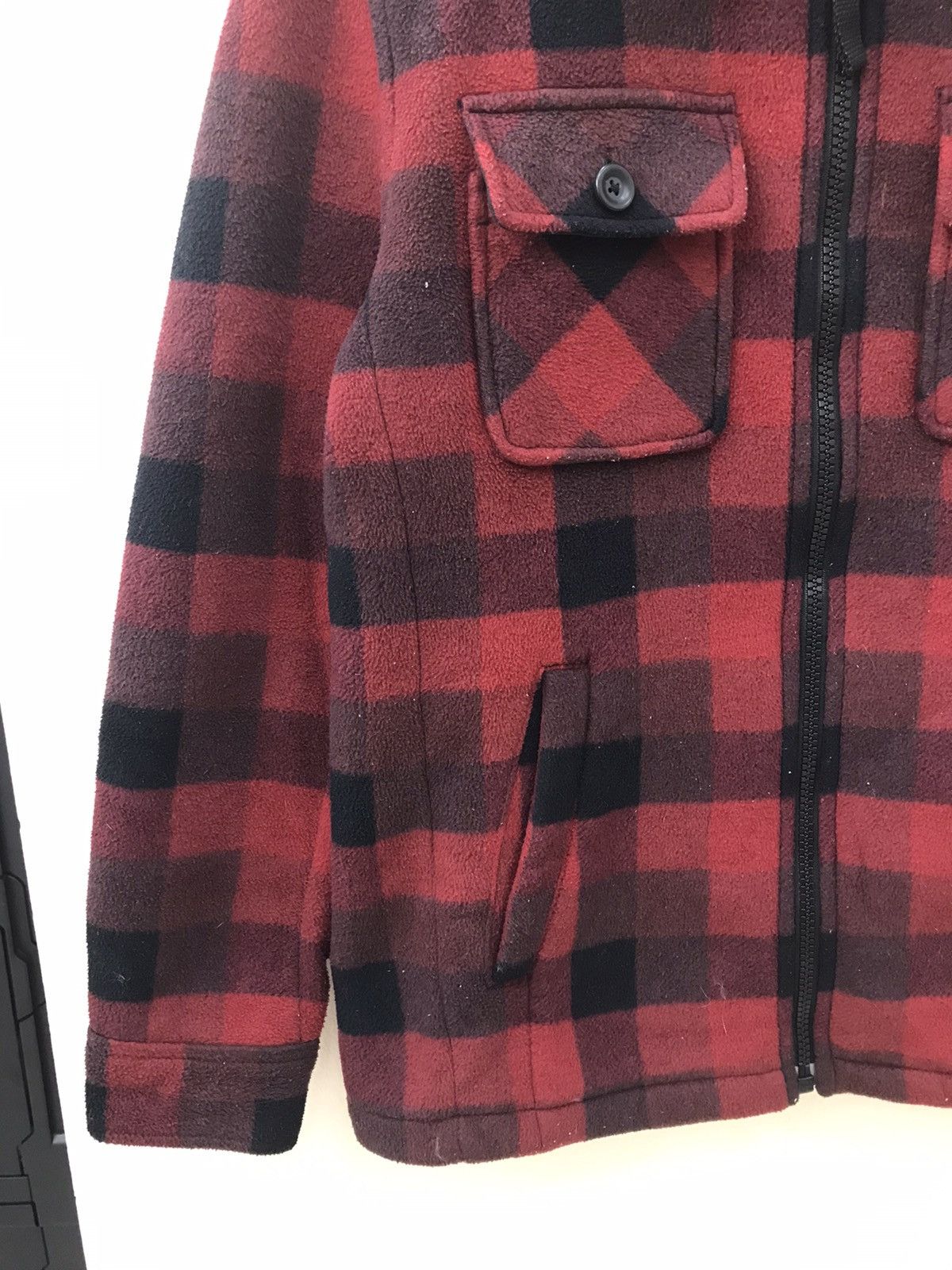 Uniqlo Uniqlo X Boa Fleece Checkered Zipper Jacket Size US L / EU 52-54 / 3 - 3 Thumbnail