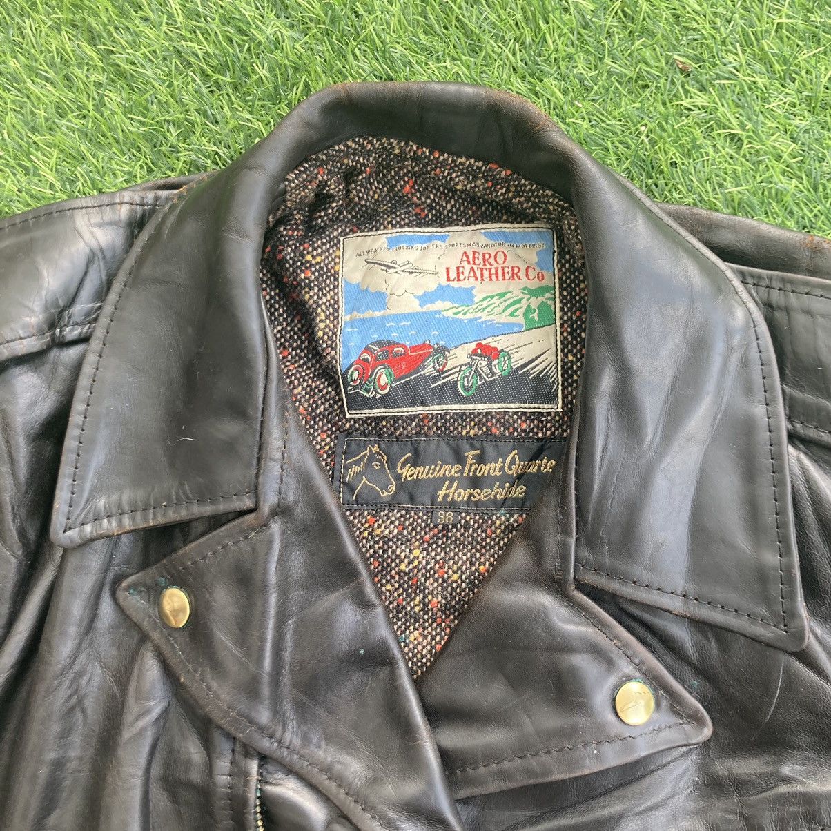 Aero Leathers AERO LEATHER DOUBLE COLLAR HORSEHIDE LEATHER JACKET Size US M / EU 48-50 / 2 - 14 Thumbnail