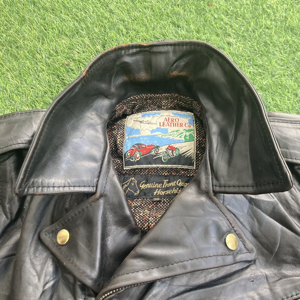 Aero Leathers AERO LEATHER DOUBLE COLLAR HORSEHIDE LEATHER JACKET Size US M / EU 48-50 / 2 - 15 Thumbnail