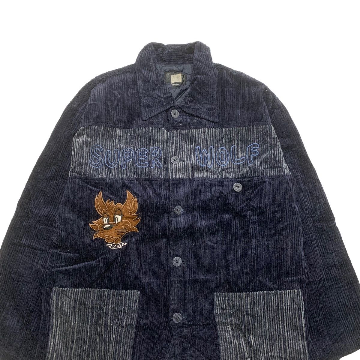 Japanese Brand Superwolf Spellout Corduroy Jacket Size US L / EU 52-54 / 3 - 5 Thumbnail