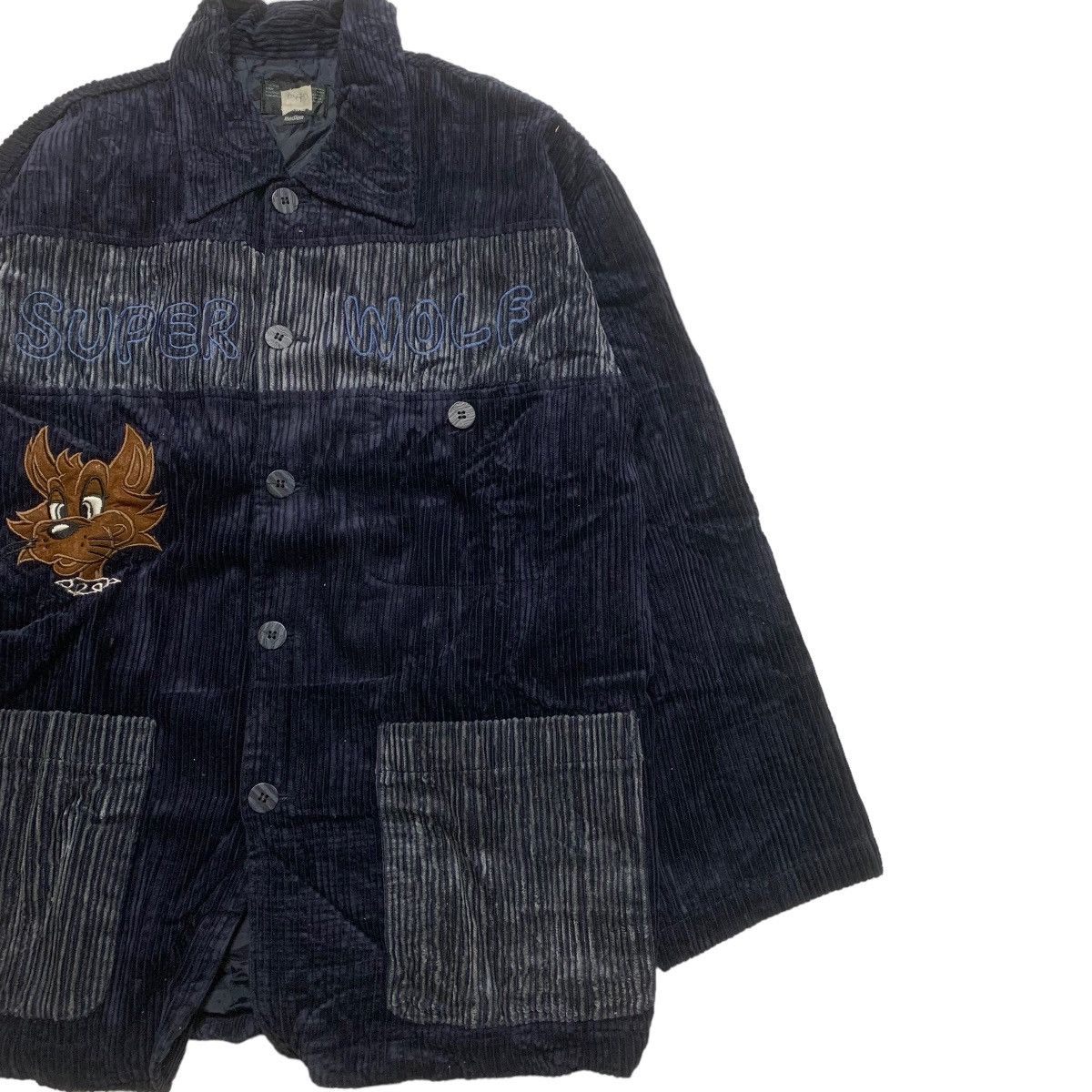 Japanese Brand Superwolf Spellout Corduroy Jacket Size US L / EU 52-54 / 3 - 4 Thumbnail