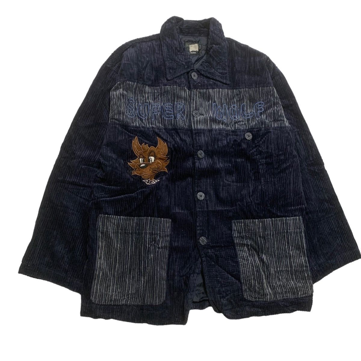Japanese Brand Superwolf Spellout Corduroy Jacket Size US L / EU 52-54 / 3 - 2 Thumbnail
