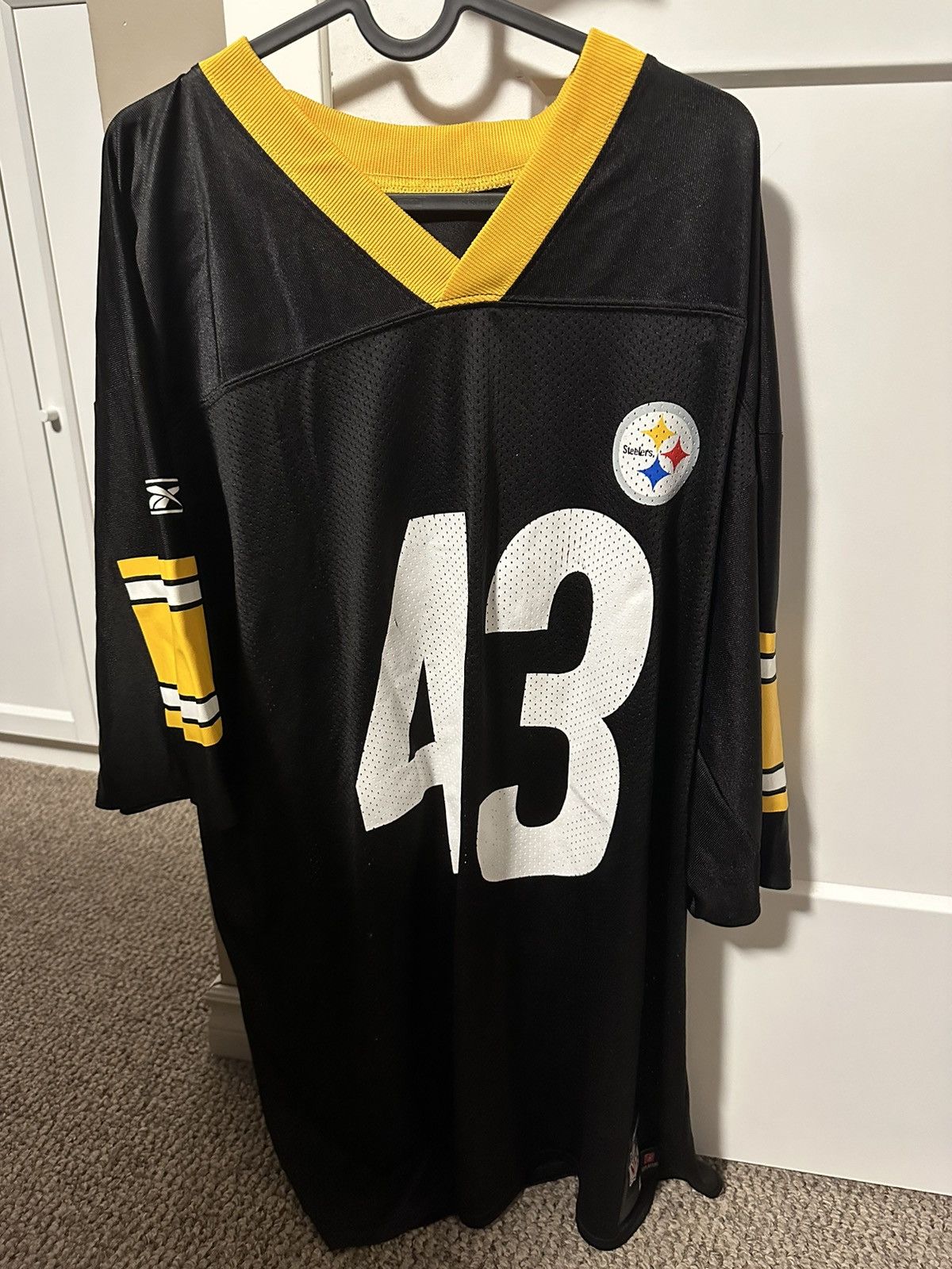 Y2K Pittsburgh Steelers Polmalu Super Bowl 43 Jersey Sz. L