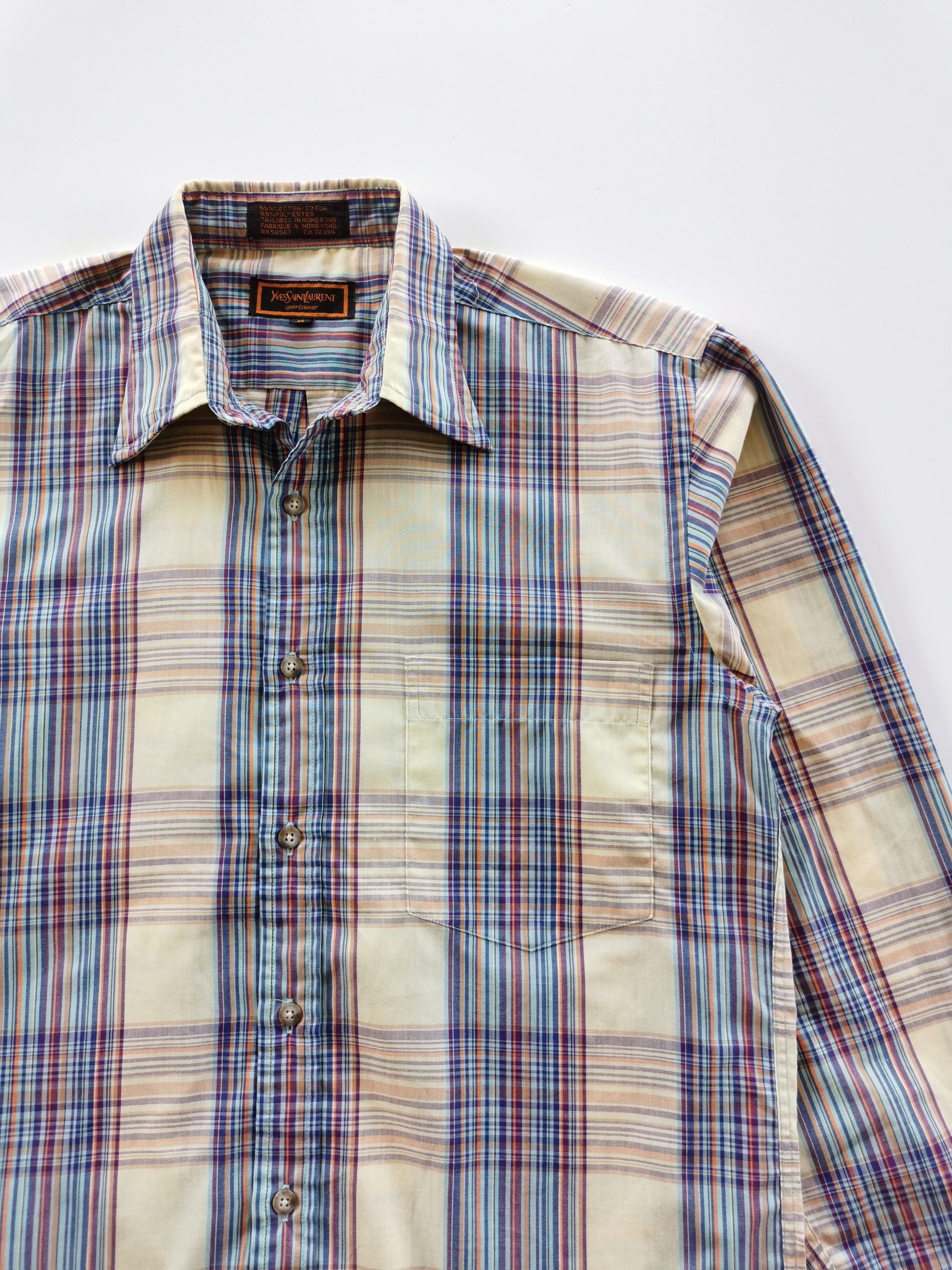 Yves Saint Laurent Yves Saint Laurent YSL Striped Block Shirts Size US M / EU 48-50 / 2 - 3 Thumbnail