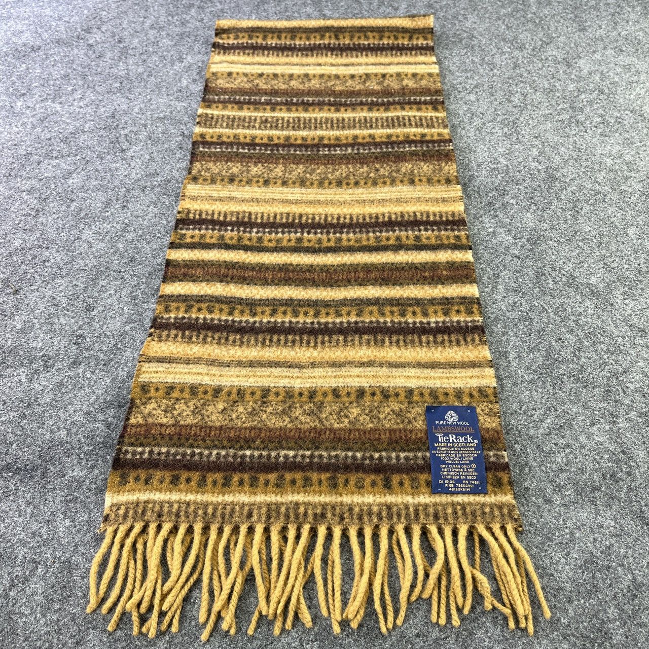 Vintage Johnstons Of Elgin Tie Rack Scarf / Muffler / Neckwear T690 Size ONE SIZE - 2 Thumbnail