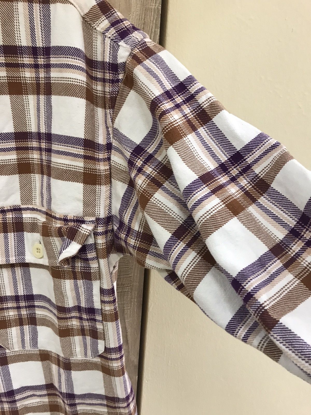 GU GU Workwear Flannel Shacket – White Checkered Size US L / EU 52-54 / 3 - 11 Thumbnail