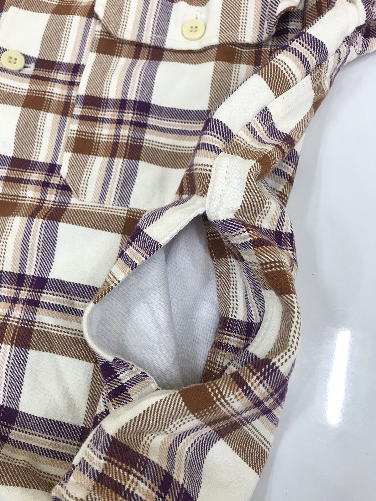 GU GU Workwear Flannel Shacket – White Checkered Size US L / EU 52-54 / 3 - 13 Thumbnail