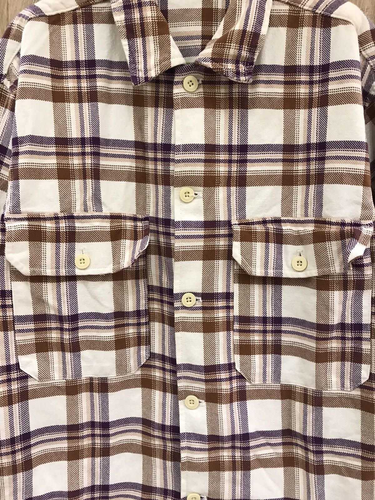 GU GU Workwear Flannel Shacket – White Checkered Size US L / EU 52-54 / 3 - 6 Thumbnail