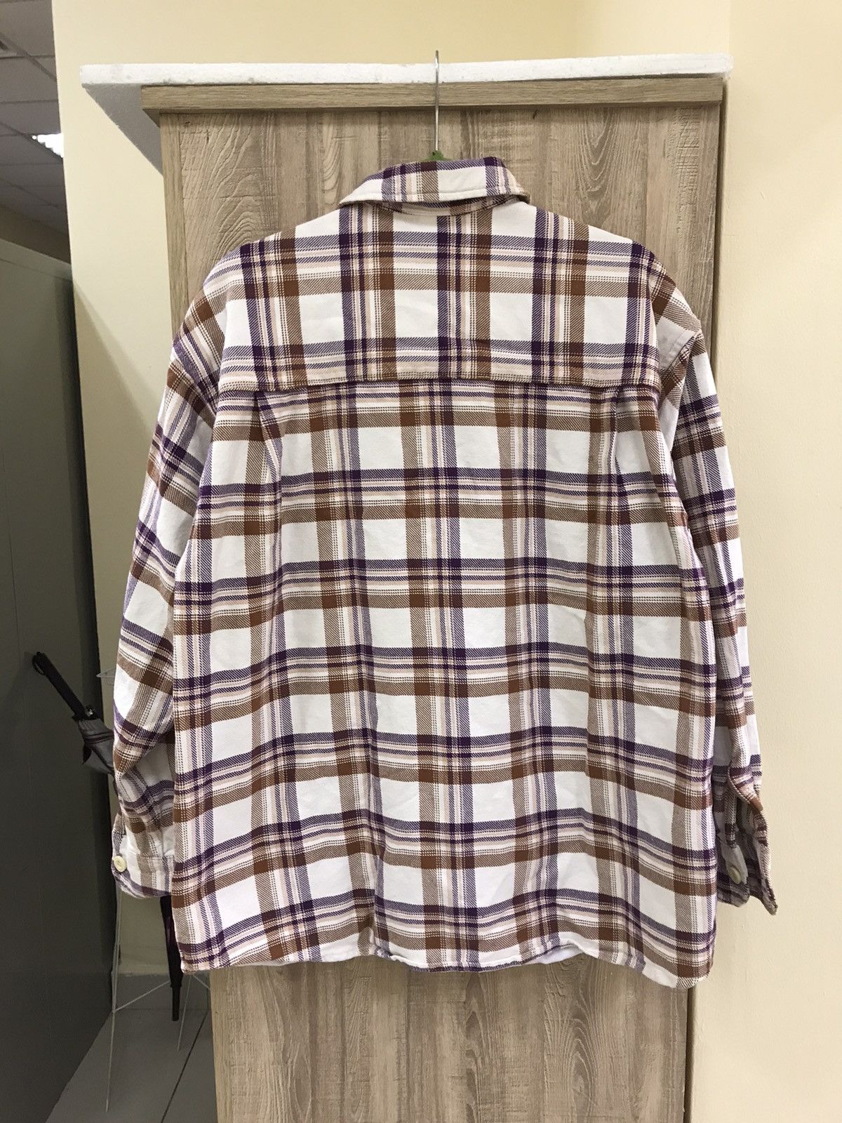 GU GU Workwear Flannel Shacket – White Checkered Size US L / EU 52-54 / 3 - 2 Thumbnail