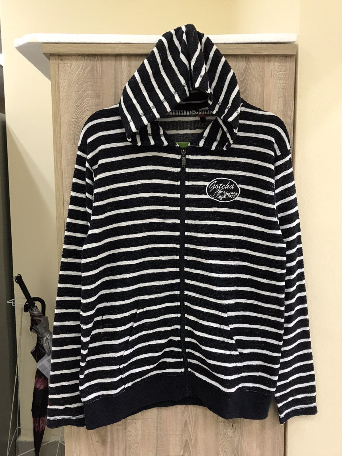 Gotcha Gotcha Stripe Stretchable Fabric Hoodie Size US L / EU 52-54 / 3 - 2 Thumbnail