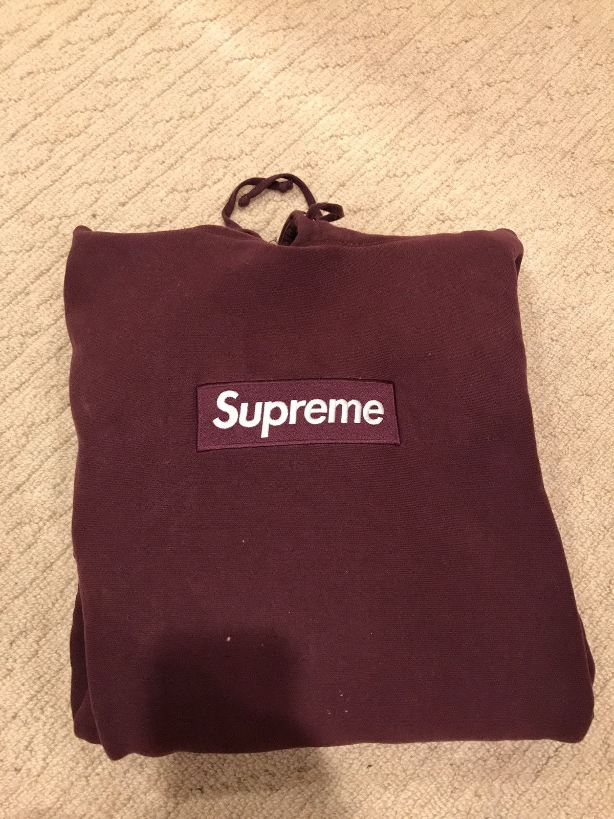 Supreme Wine Box Logo Hoody Size Medium