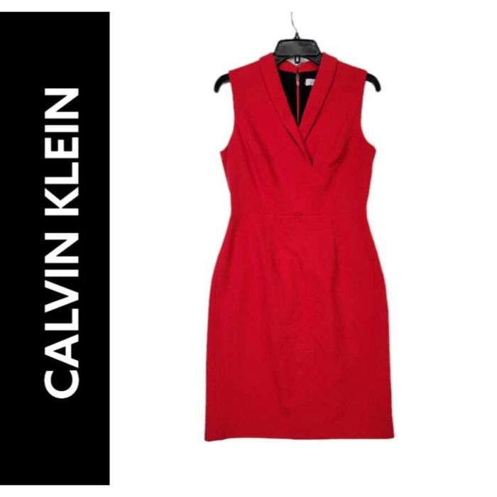 Calvin Klein Calvin Klein Dress Woman Red Business Career Formal