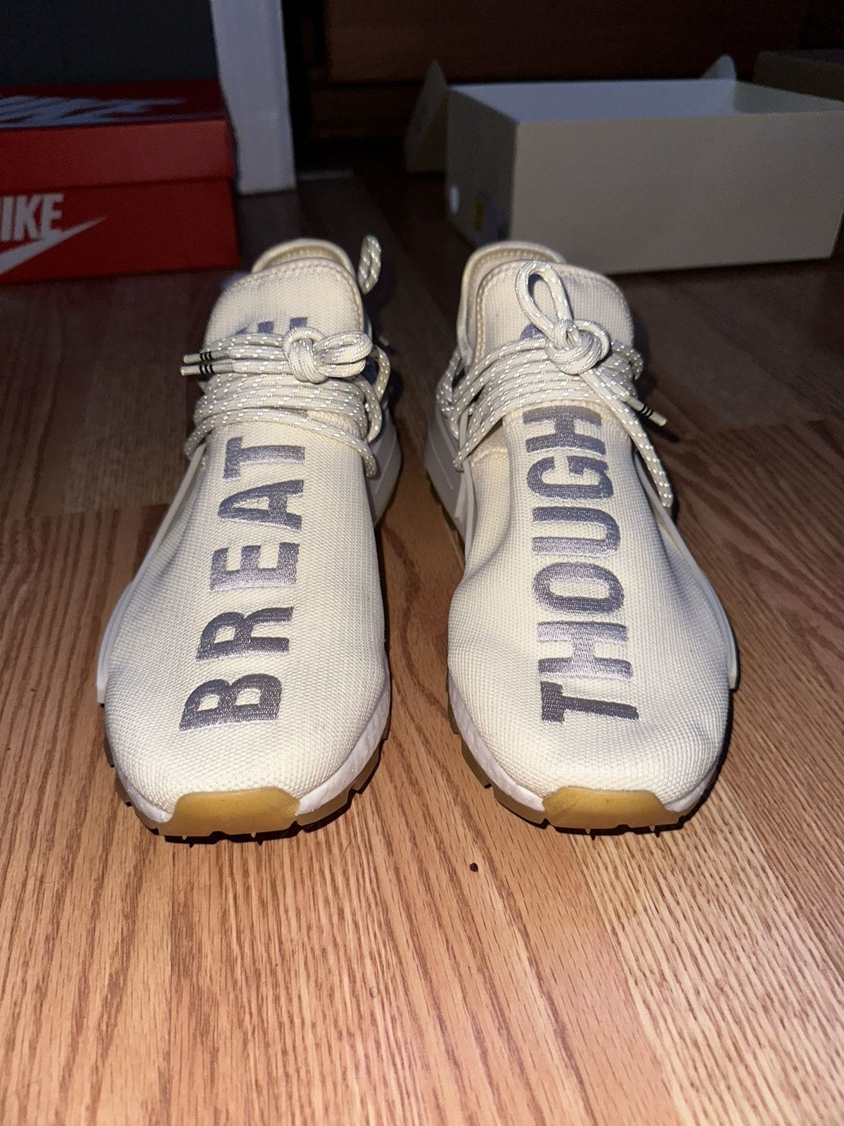 Adidas Pharrell Pharrell x NMD Human Race Trial Now Is Her Time Tan Grailed