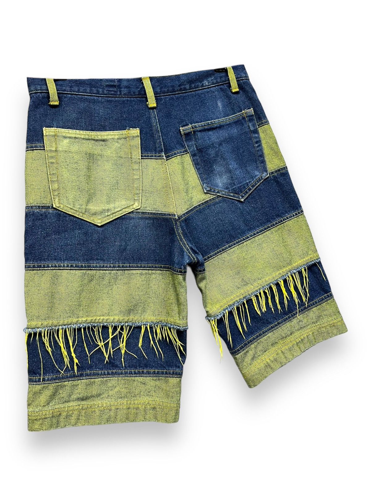 Japanese Brand SICK Frayed Hem Hagi Patchwork Designer Made In Japan Shorts Size US 29 - 6 Thumbnail