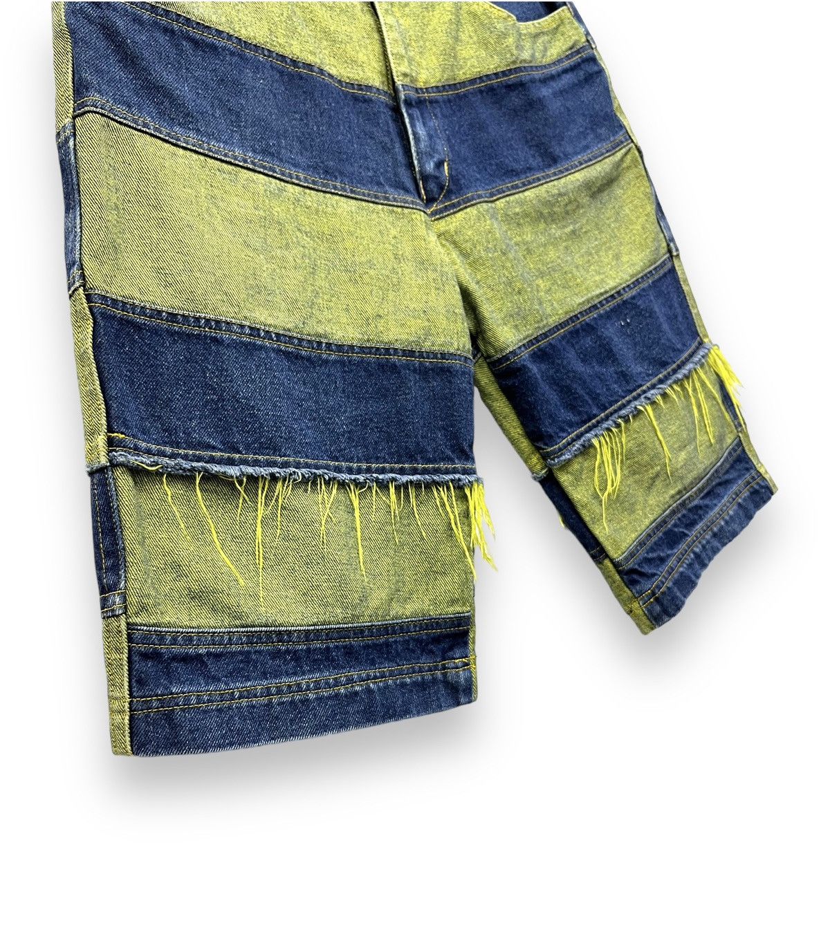 Japanese Brand SICK Frayed Hem Hagi Patchwork Designer Made In Japan Shorts Size US 29 - 3 Thumbnail