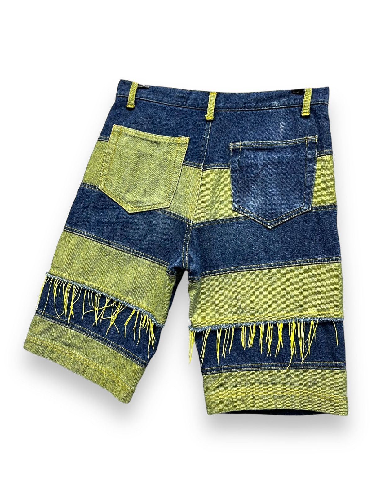 Japanese Brand SICK Frayed Hem Hagi Patchwork Designer Made In Japan Shorts Size US 29 - 5 Thumbnail