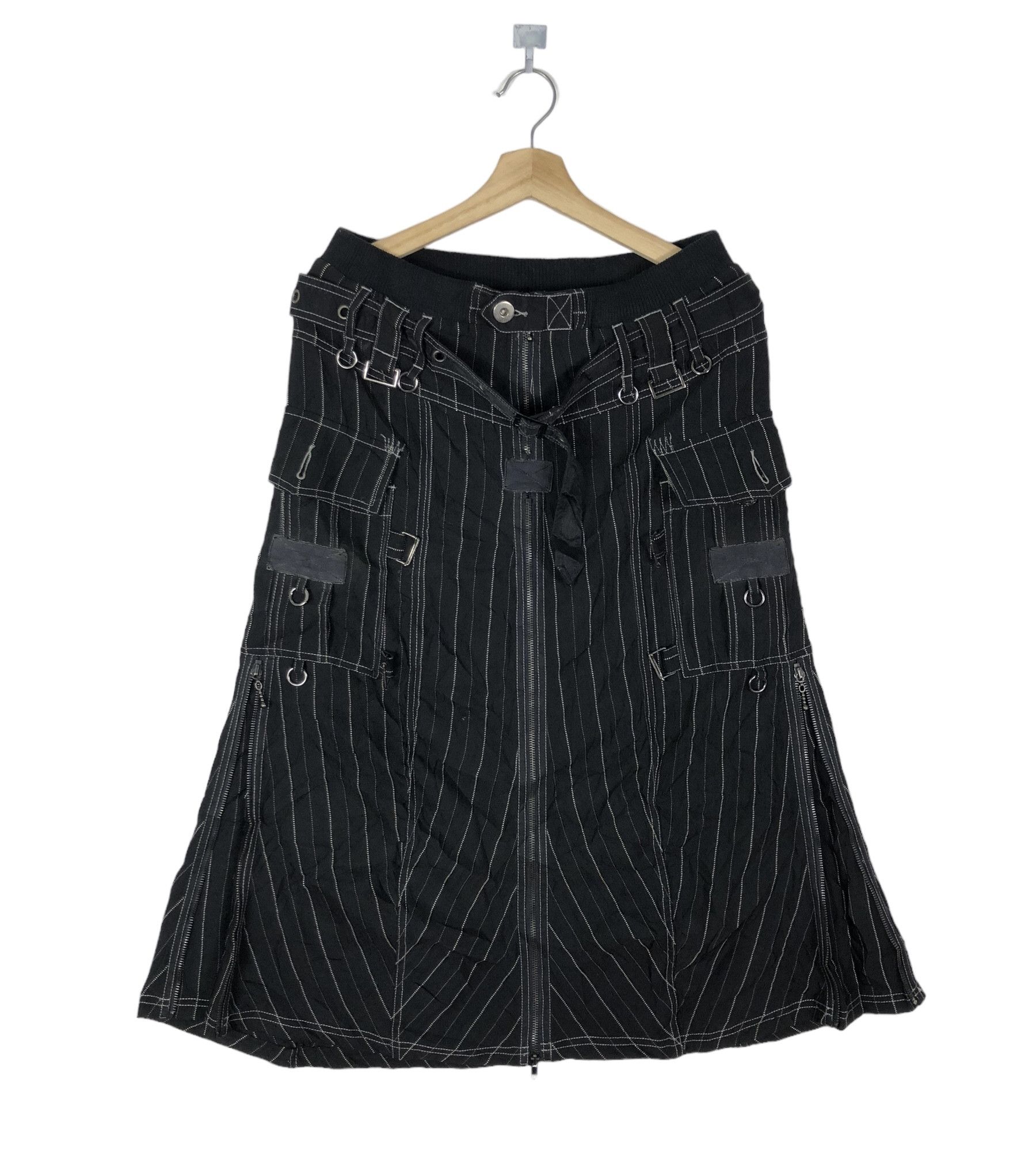 Japanese Brand ALGONQUINS JAPAN GOTHIC PUNK 2 IN 1 BELTED BONDAGE PANTS Size 29" - 3 Thumbnail