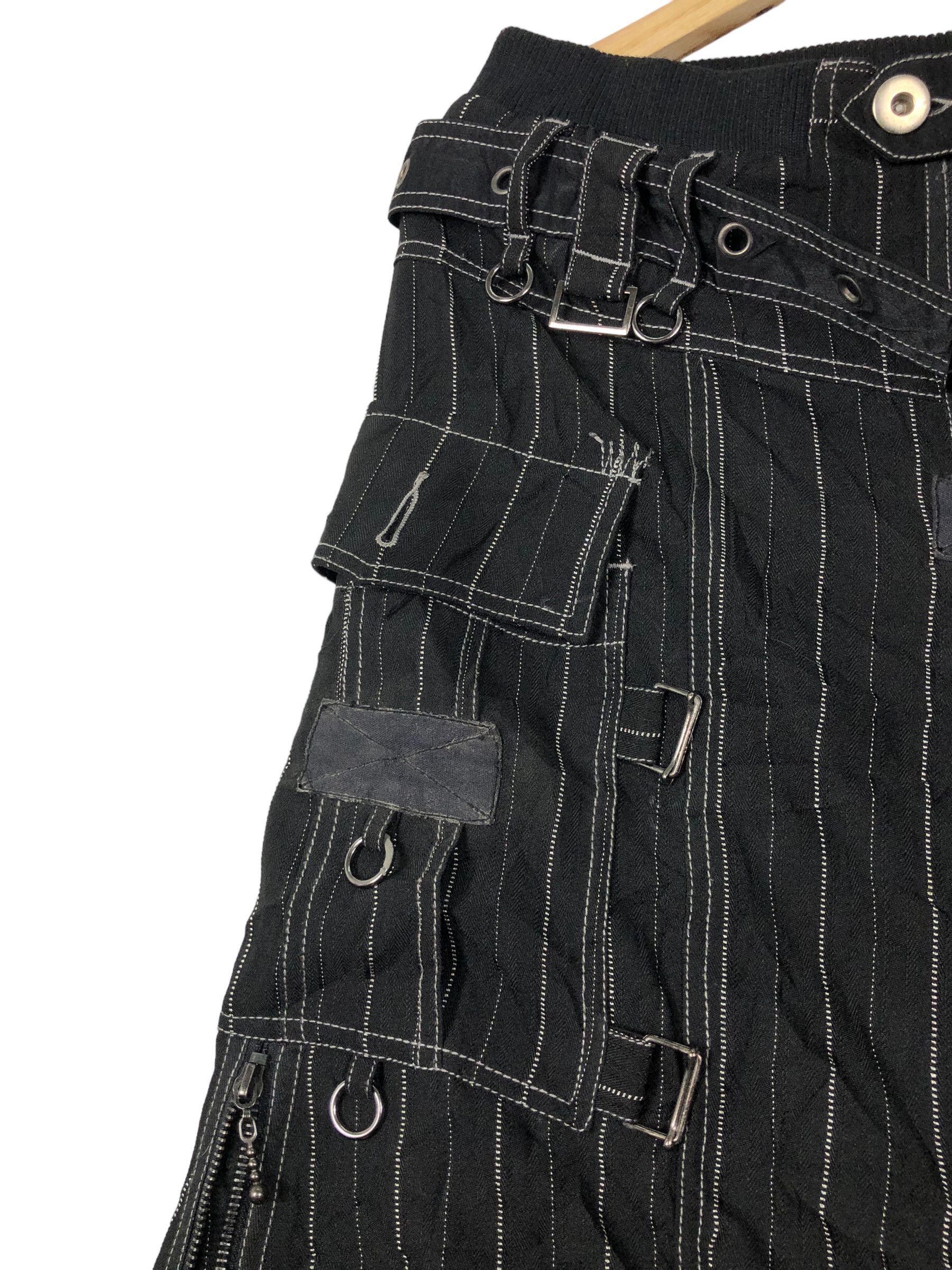 Japanese Brand ALGONQUINS JAPAN GOTHIC PUNK 2 IN 1 BELTED BONDAGE PANTS Size 29" - 11 Thumbnail