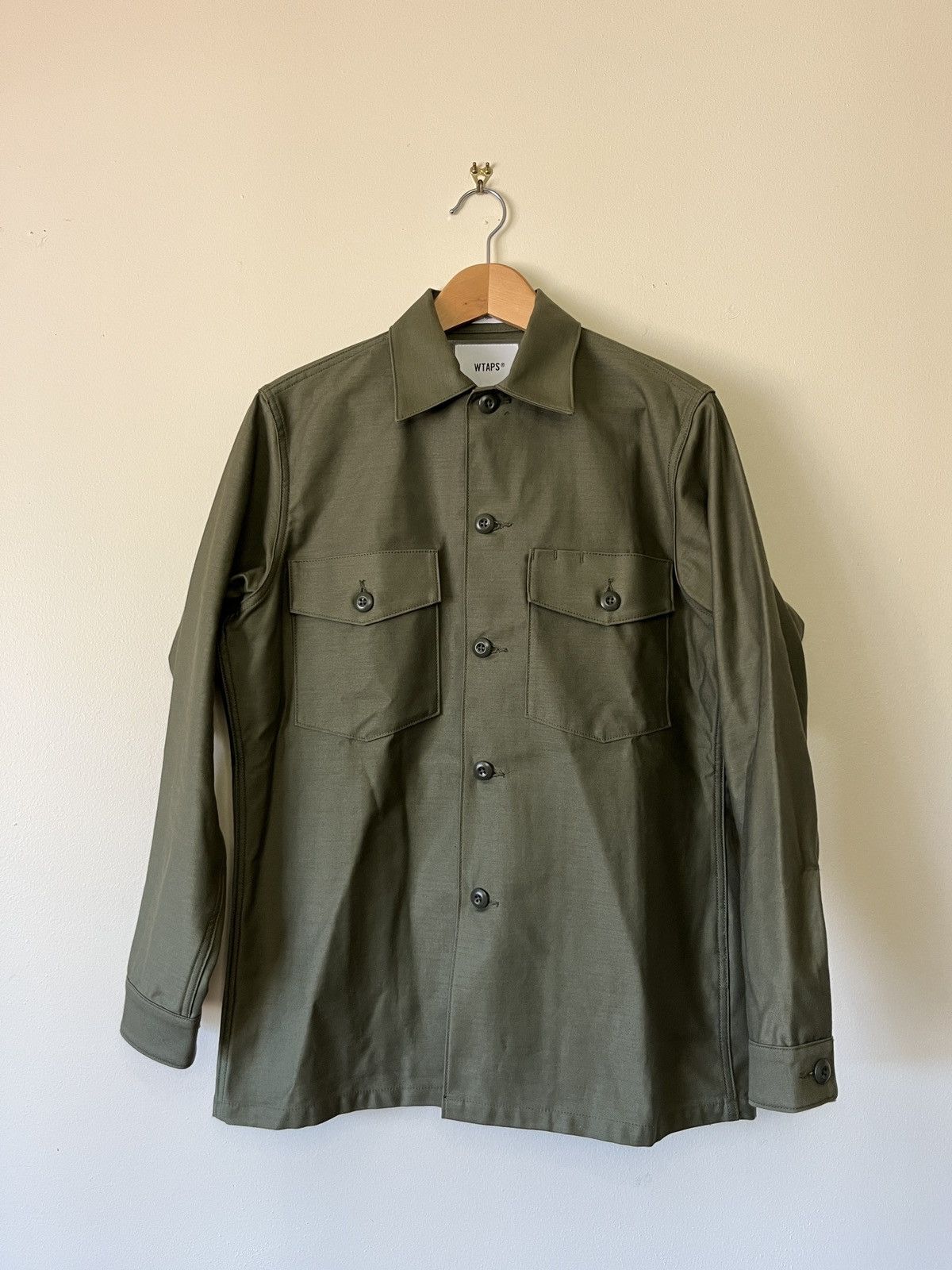 Wtaps WMill-LS 02 / Shirt. Cotton. Satin Olive Drab | Grailed