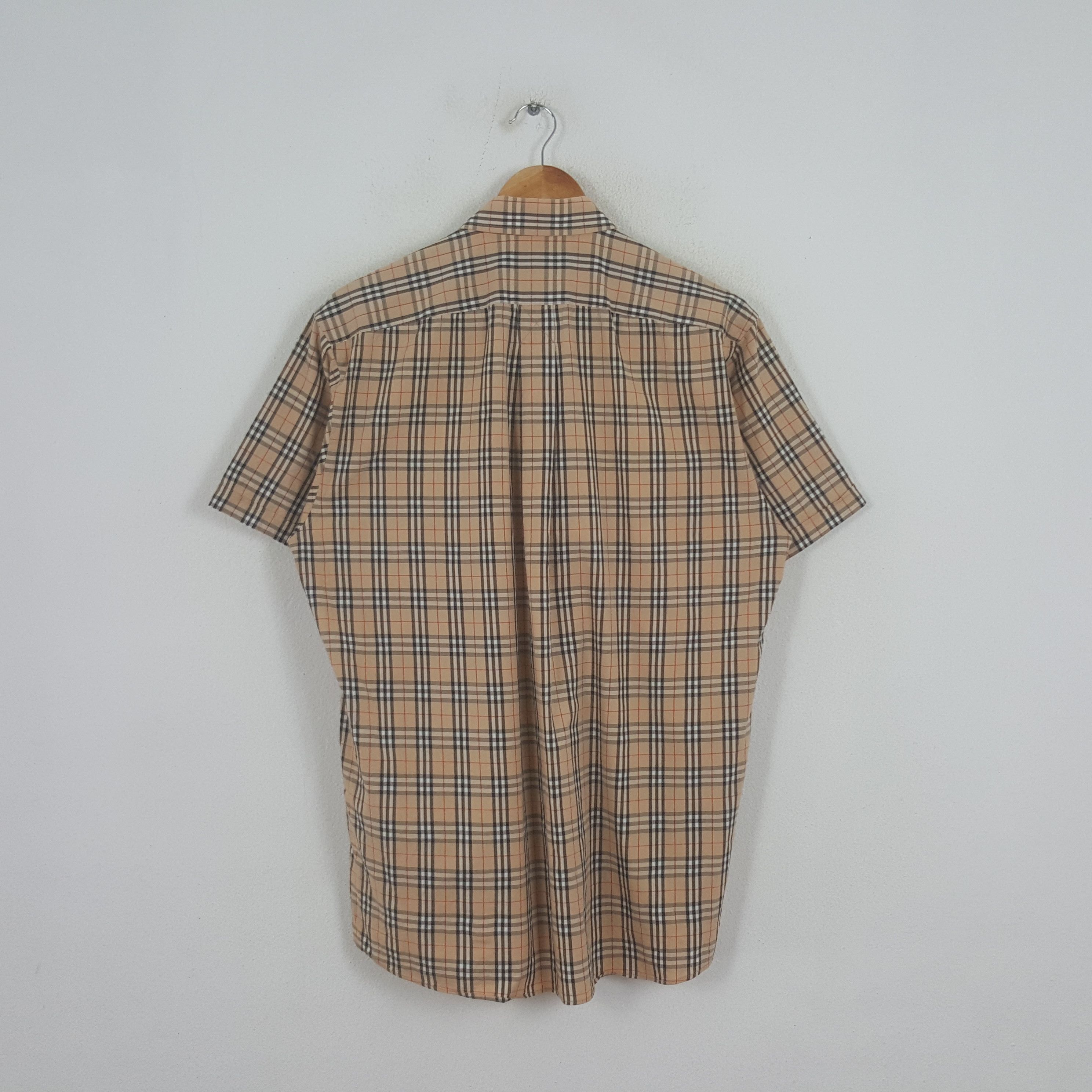 Burberry × Vintage Vintage Burberry Nova Check Short Sleeve Shirt Button Up Size US XL / EU 56 / 4 - 3 Thumbnail