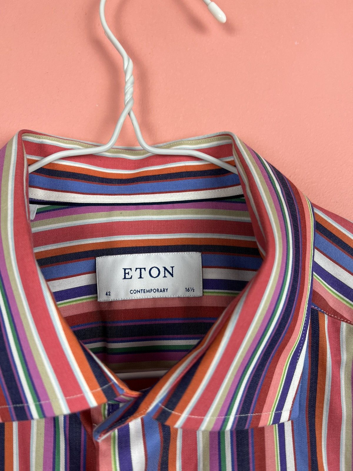 Eton Eton stripped shirt button ups luxury streetwear Size US L / EU 52-54 / 3 - 2 Thumbnail