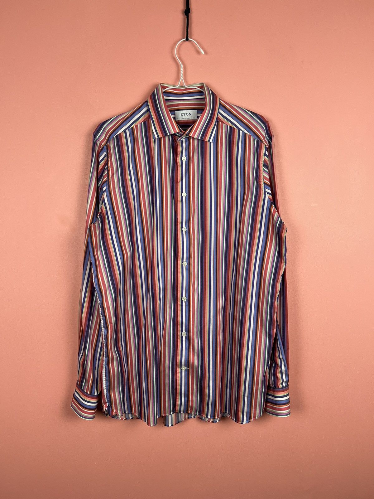 Eton Eton stripped shirt button ups luxury streetwear Size US L / EU 52-54 / 3 - 1 Thumbnail