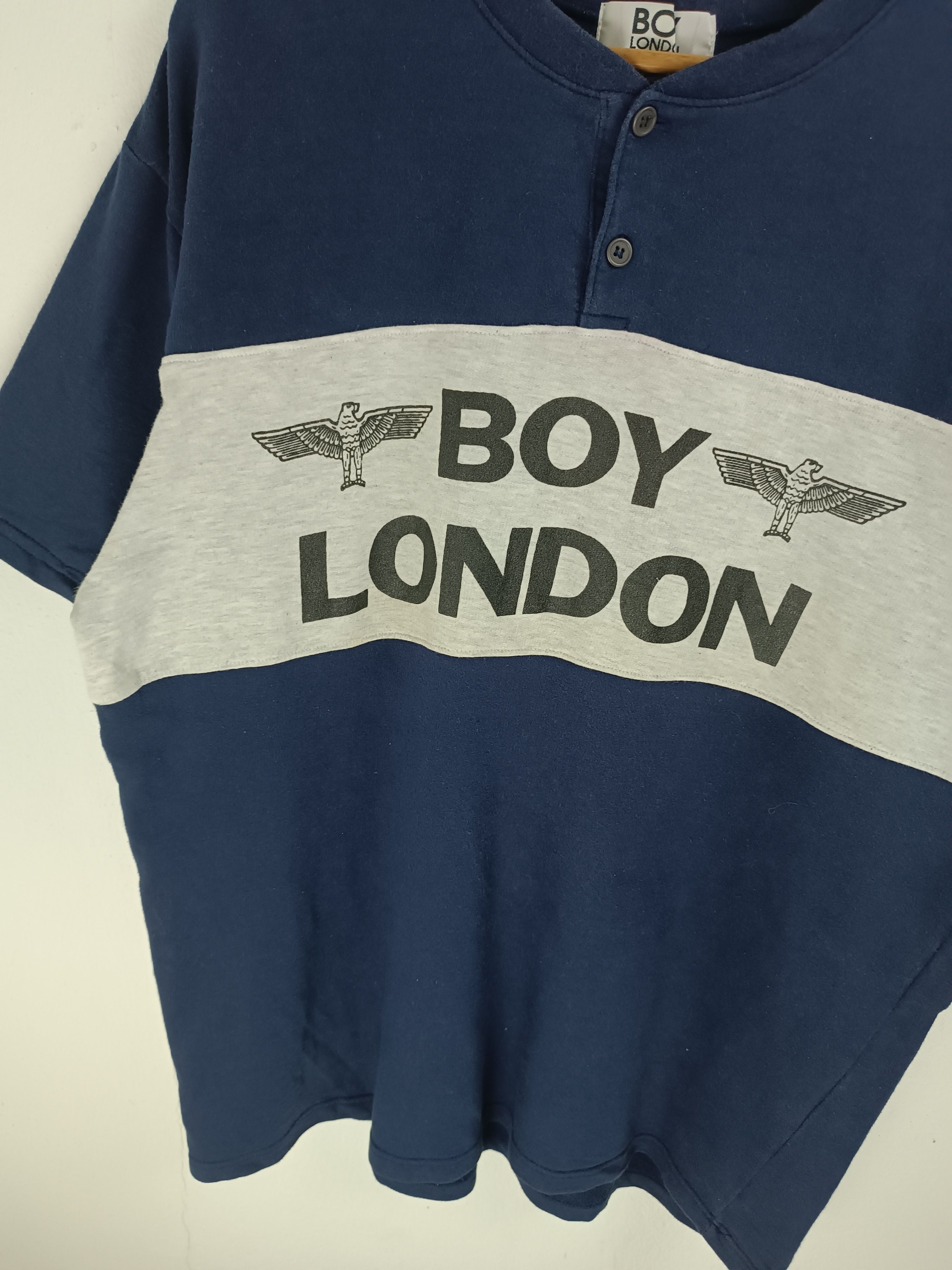 Boy London VERY RARE🔥VINTAGE BOY LONDON HENLEY HARD TO FIND TEE Size US XL / EU 56 / 4 - 8 Thumbnail