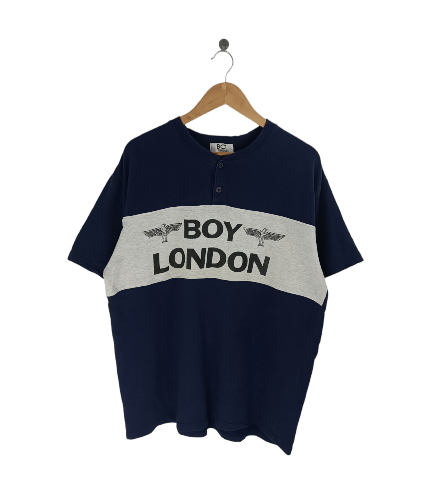 Boy London VERY RARE🔥VINTAGE BOY LONDON HENLEY HARD TO FIND TEE Size US XL / EU 56 / 4 - 1 Thumbnail