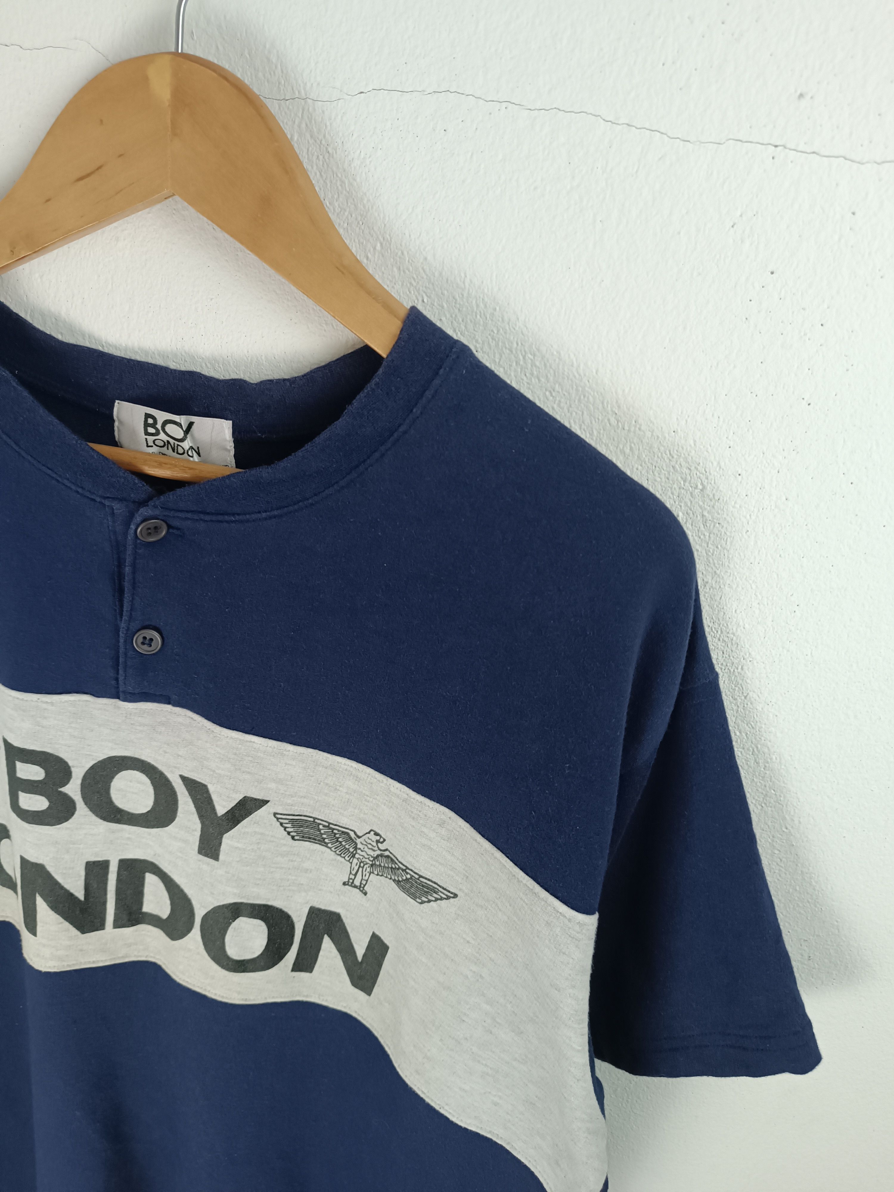 Boy London VERY RARE🔥VINTAGE BOY LONDON HENLEY HARD TO FIND TEE Size US XL / EU 56 / 4 - 10 Thumbnail