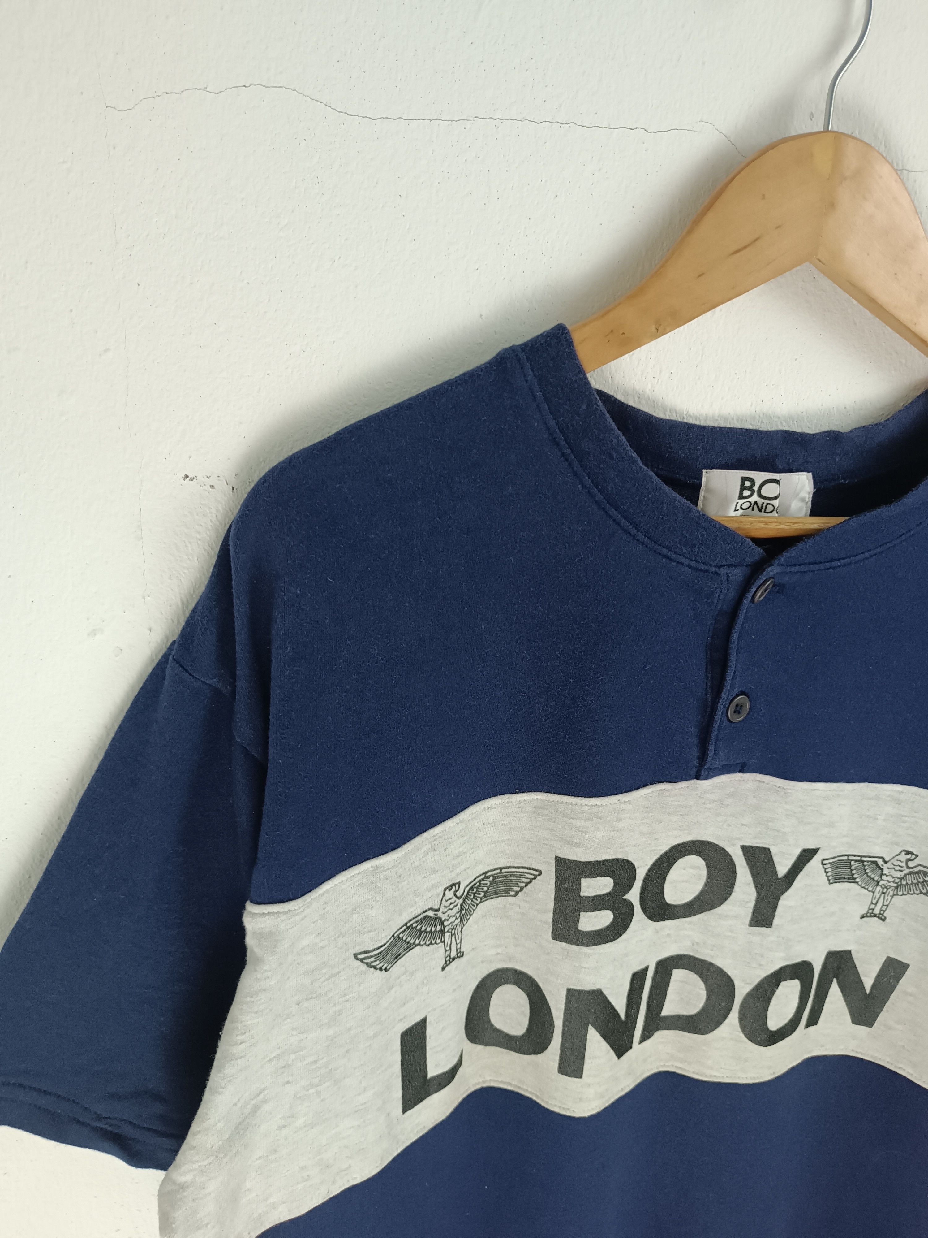 Boy London VERY RARE🔥VINTAGE BOY LONDON HENLEY HARD TO FIND TEE Size US XL / EU 56 / 4 - 9 Thumbnail