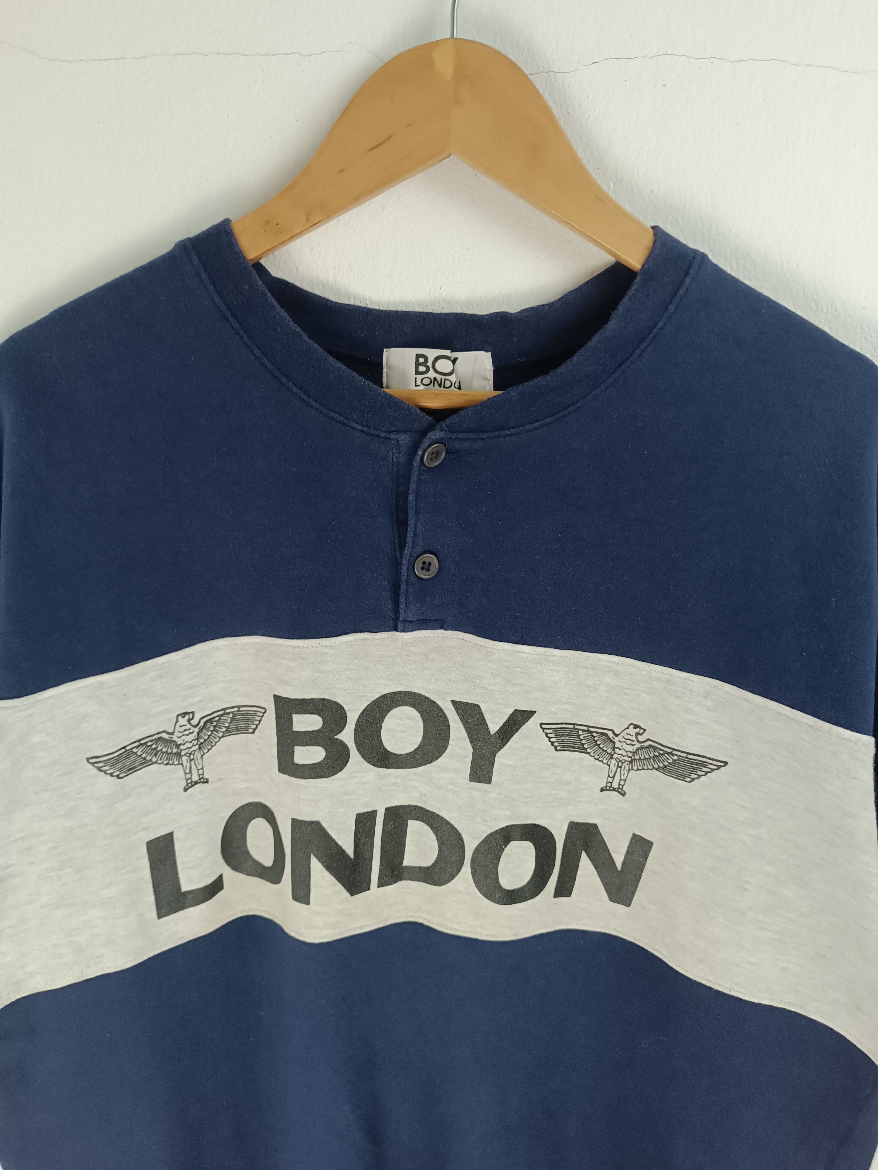 Boy London VERY RARE🔥VINTAGE BOY LONDON HENLEY HARD TO FIND TEE Size US XL / EU 56 / 4 - 5 Thumbnail