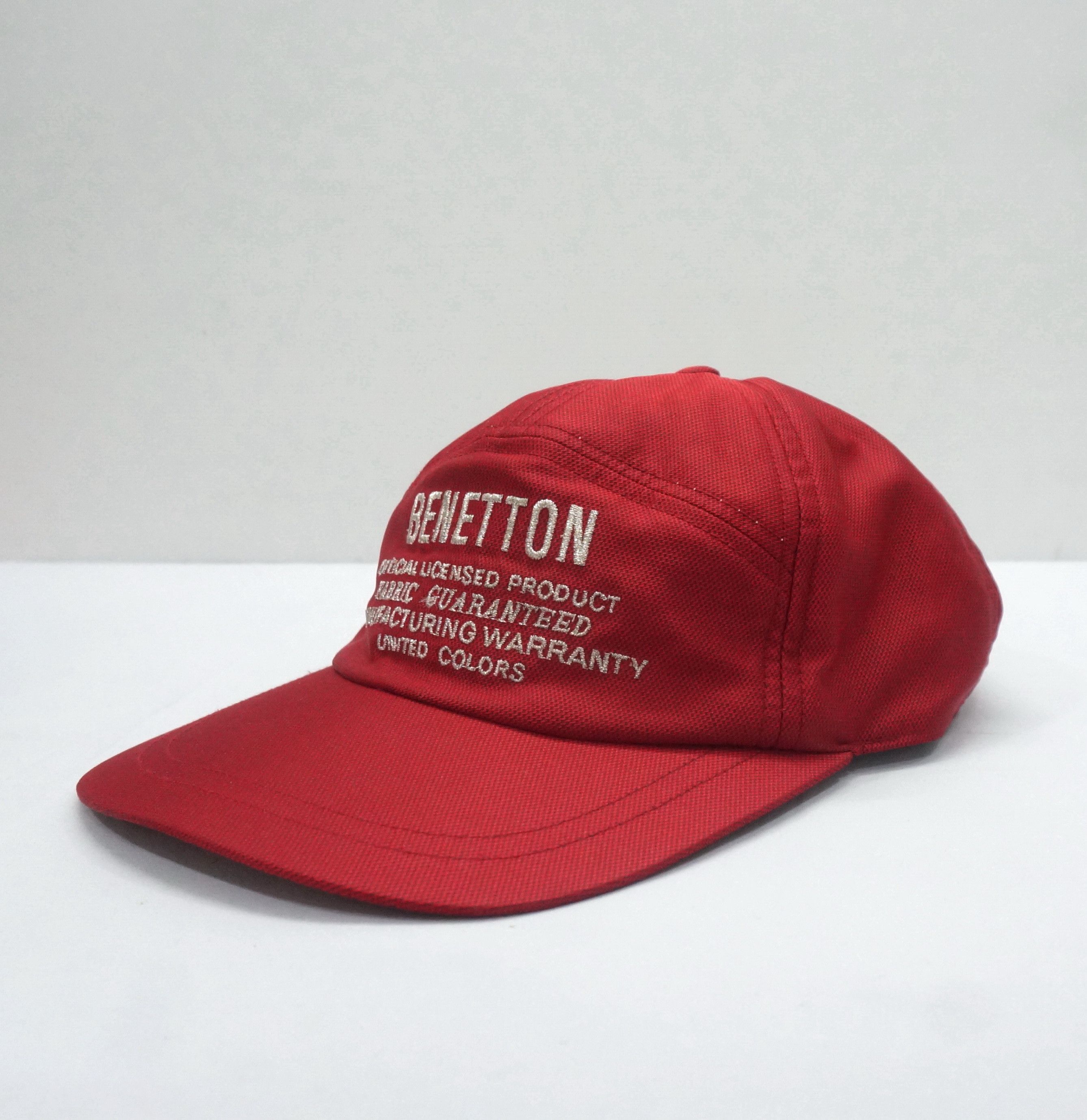 Benetton Rare Vintage BENETTON 5 panel Silver Embroidery Cap Size ONE SIZE - 2 Thumbnail