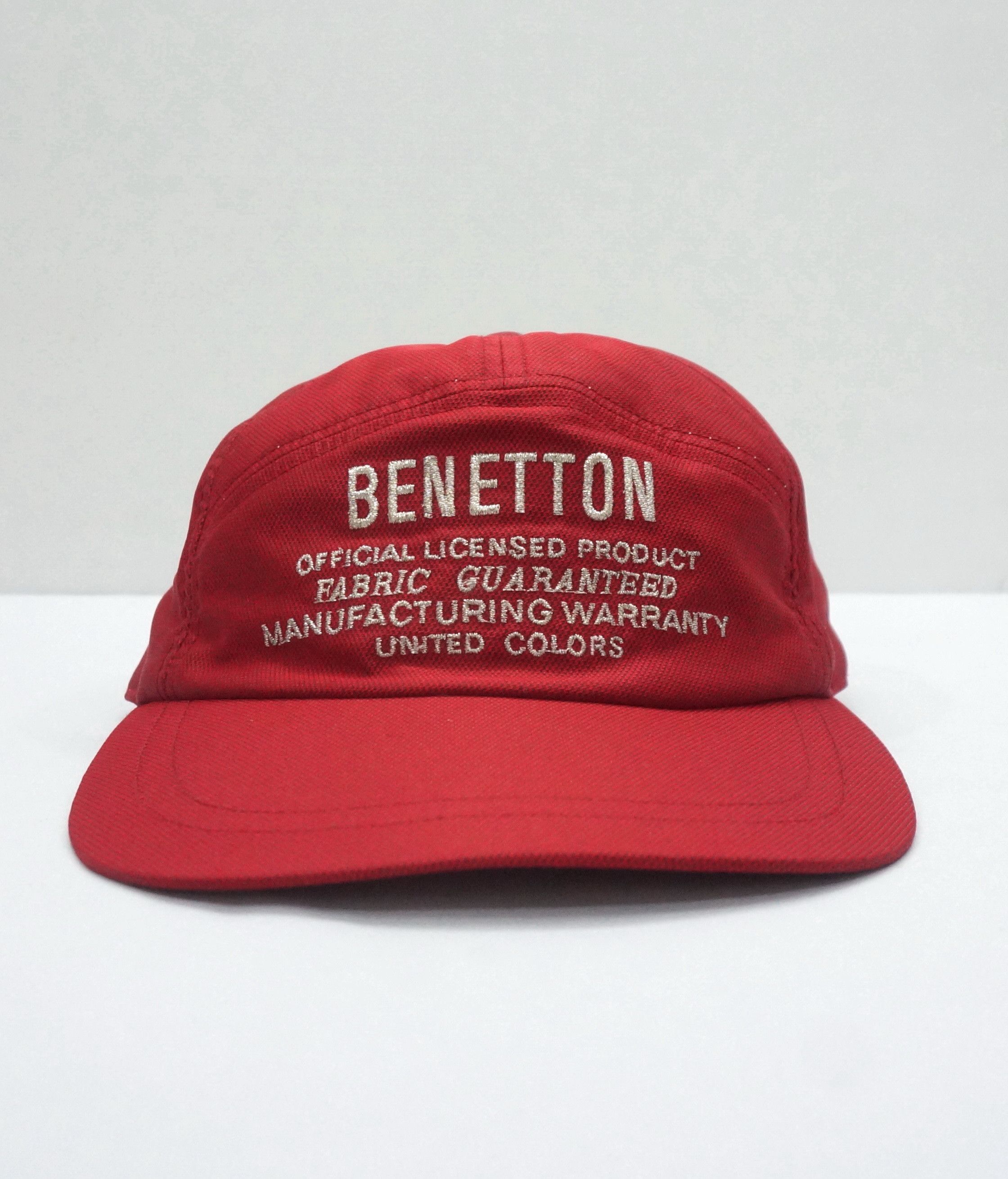 Benetton Rare Vintage BENETTON 5 panel Silver Embroidery Cap Size ONE SIZE - 1 Thumbnail