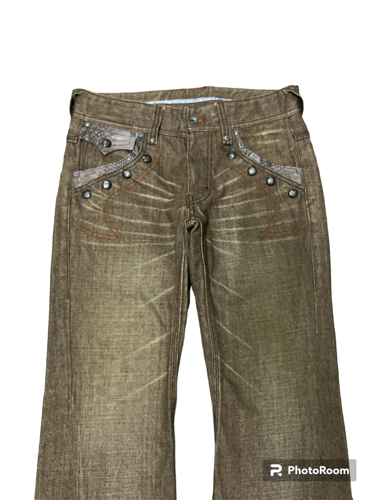 Japanese Brand FLARED💥NICOLE CLUB TWIST DISTRESSED DENIM PANT Size US 30 / EU 46 - 3 Thumbnail